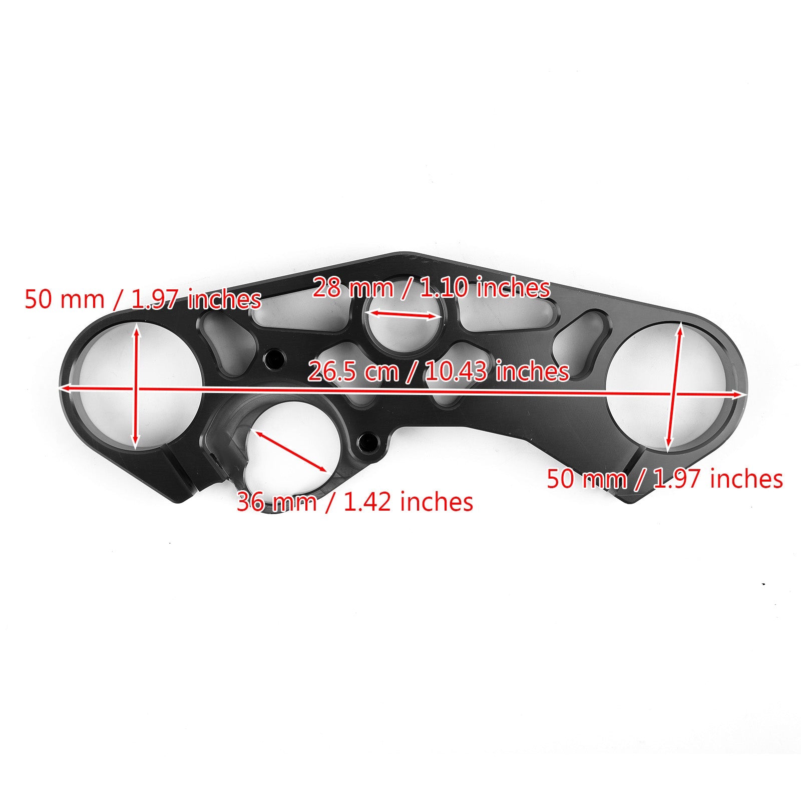 SUZUKI GSXR 600 750 1000 abaissement de la pince supérieure supérieure avant de l'arbre triple