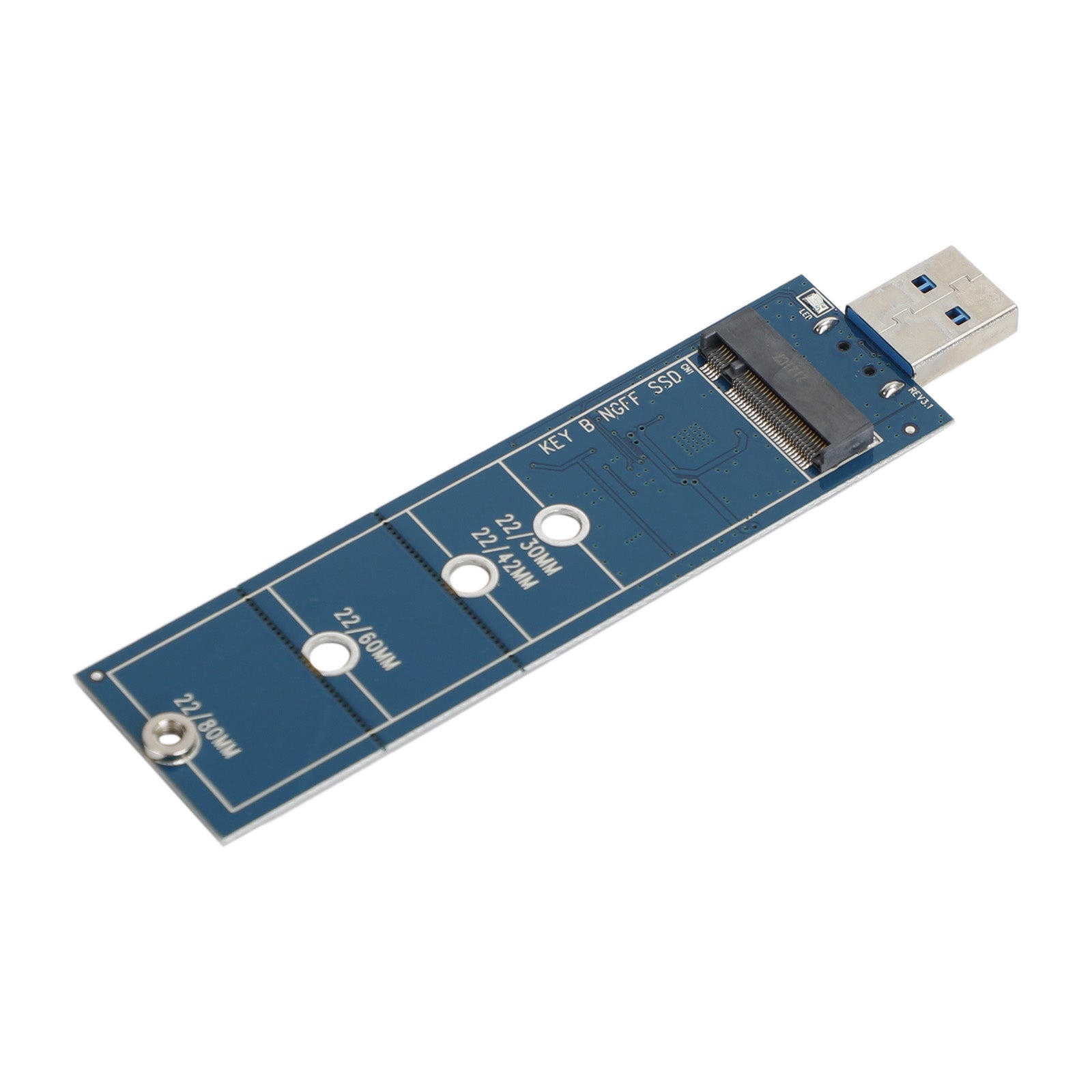 Adaptador M.2 a USB Adaptador SSD de protocolo SATA M.2 con llave B para 2230 2242 2260 2280