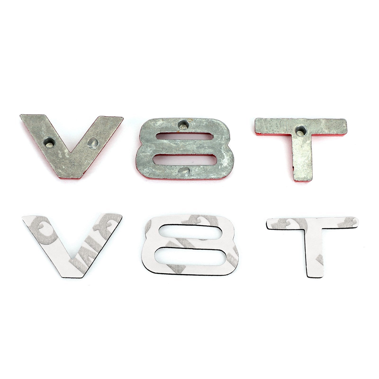 V8T Embleem Badge Fit Voor AUDI A1 A3 A4 A5 A6 A7 Q3 Q5 Q7 S6 S7 S8 S4 SQ5 Rood Generieke