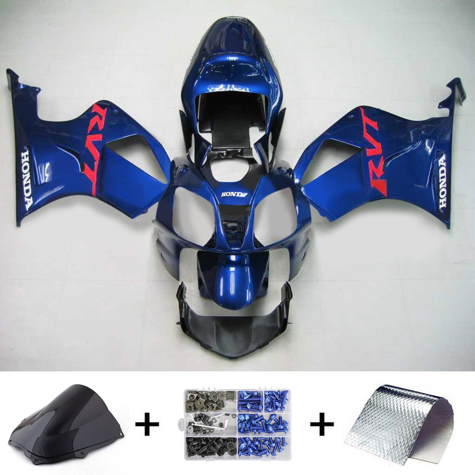 2000-2006 Honda VTR1000 RC51 Amotopart Injection Fairing Kit Bodywork Plastic Abs # 107