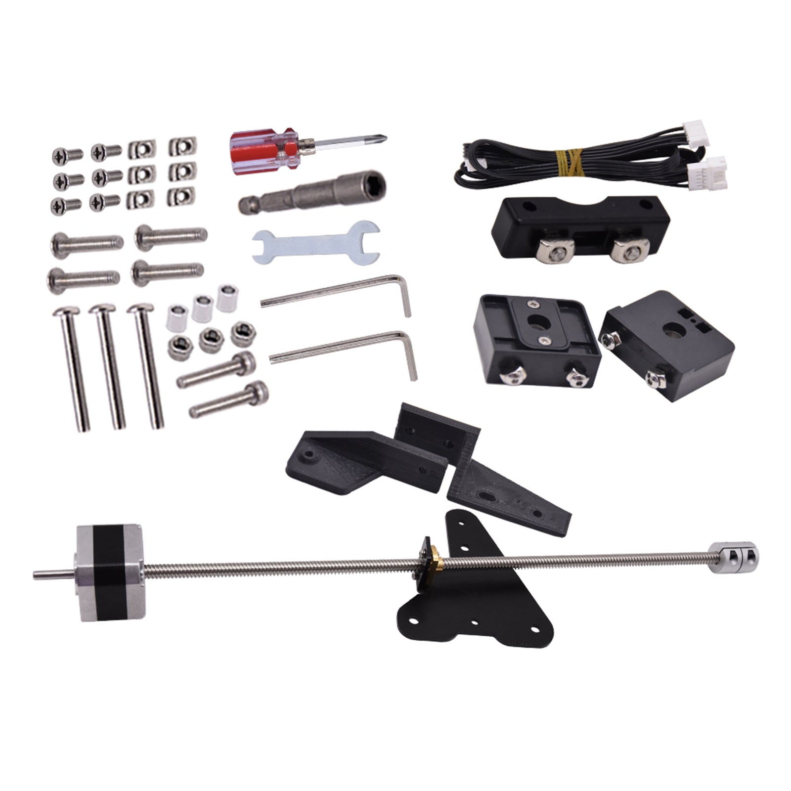 Accesorios para impresora 3D Ender-3 V2 3/3S/3pro Kit de actualización de tornillo de doble eje Z