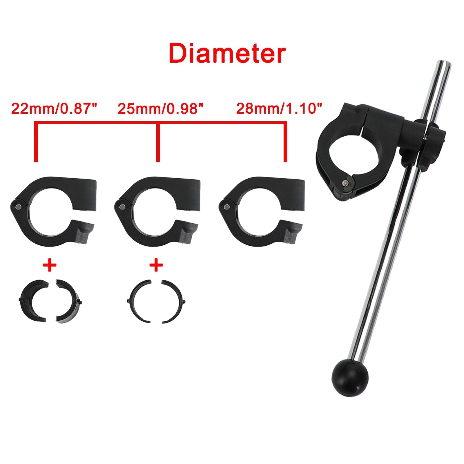 Parabrisas Universal para motocicleta, parabrisas ajustable, manillar de 22MM, 25MM y 28MM