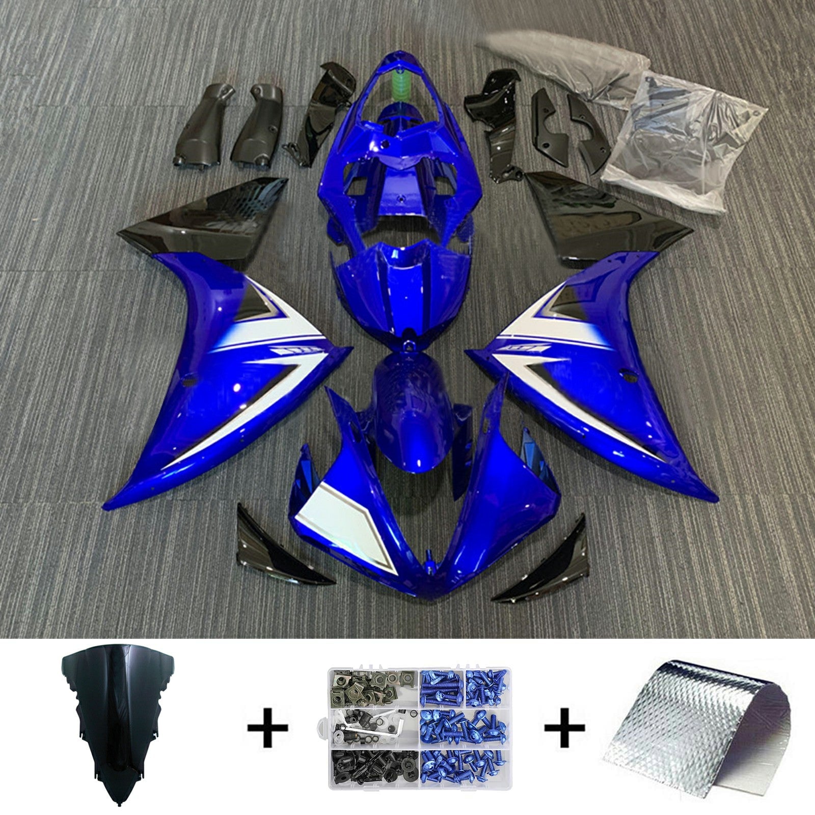2009-2011 Yamaha YZF 1000 R1 Kit de carenado de inyección Carrocería Plástico ABS # 178