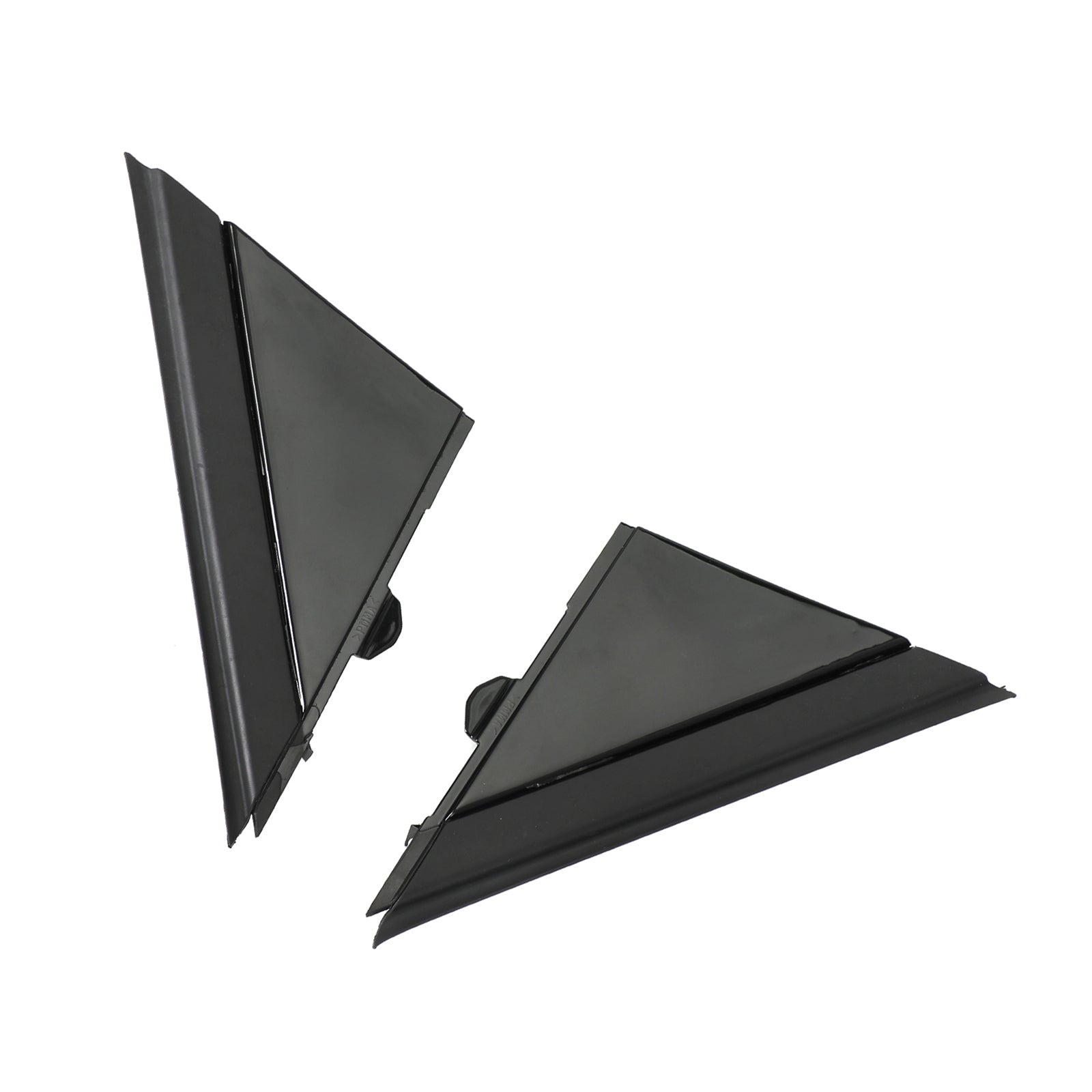 Negro brillante izquierda & Molduras de cubierta de bandera para espejo retrovisor derecho para Fiat 500 2012-2017 (genérico)