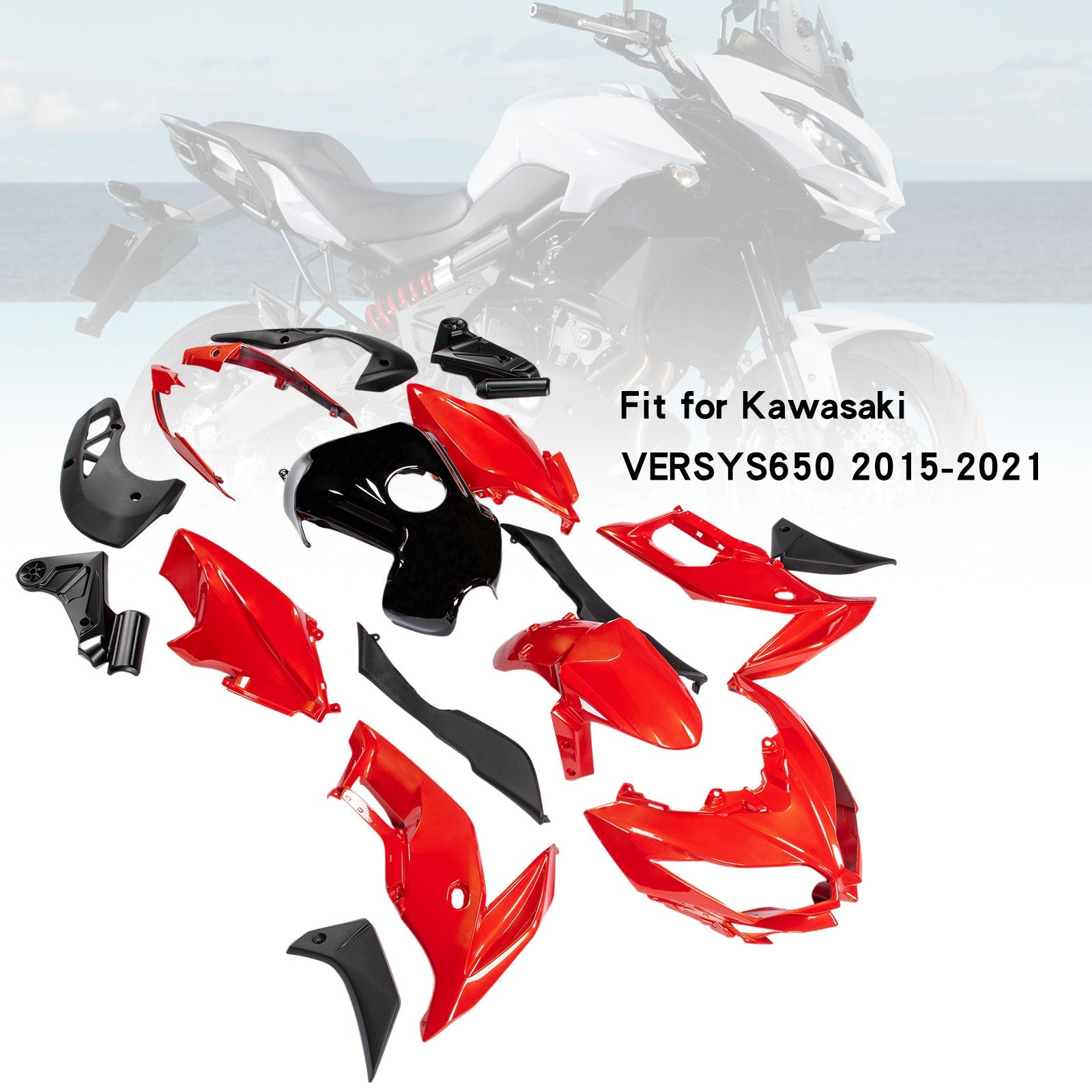 Kit de carénage Kawasaki VERSYS650 2015-2021, carrosserie en plastique ABS