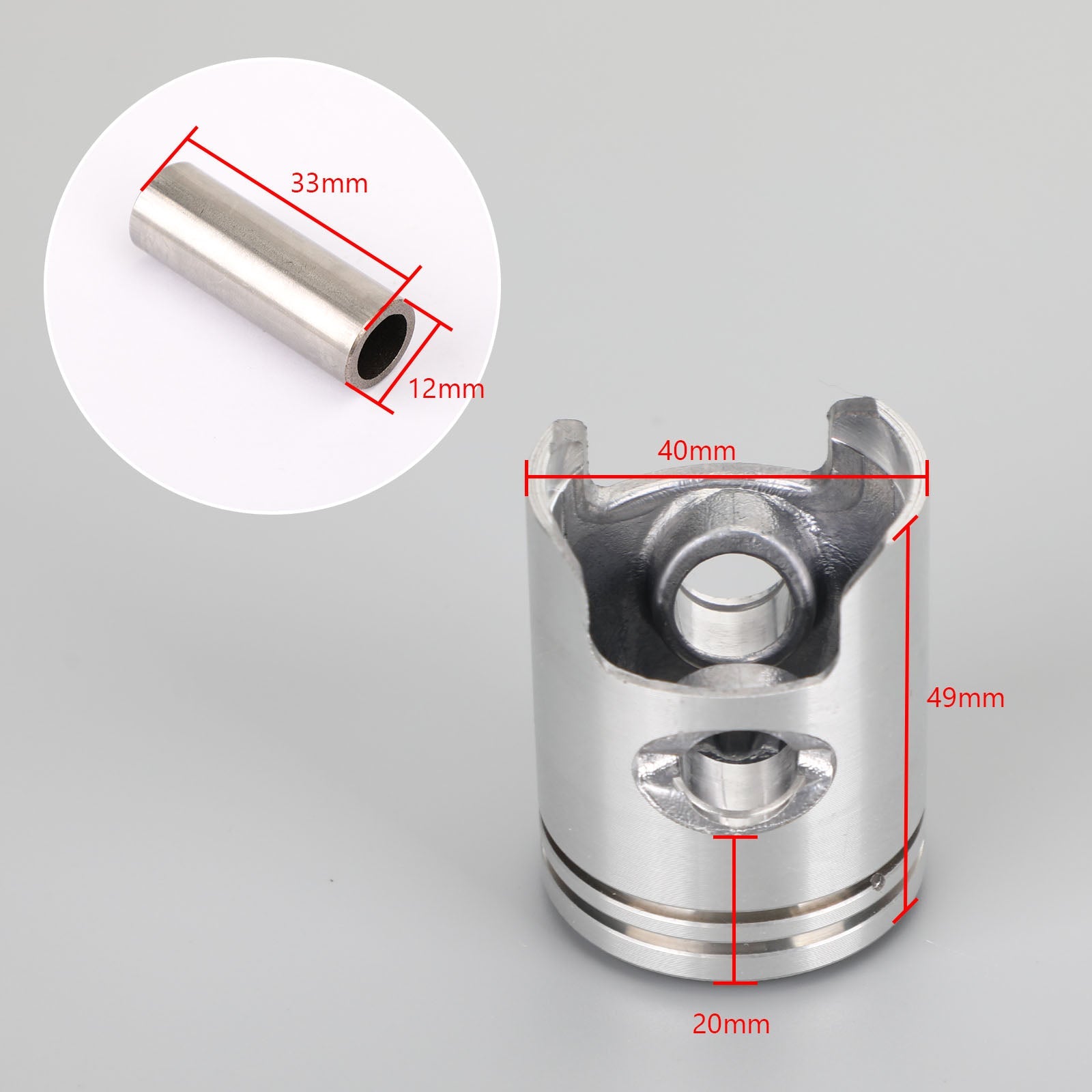 Kit de clips d'axe de piston pour Honda Live Dio ZX50 - Sujet Ww50 Plomb NH50 STD (40 mm) 0,25 mm (40,25 mm) 0,50 mm (40,50 mm) Diamètre d'alésage générique