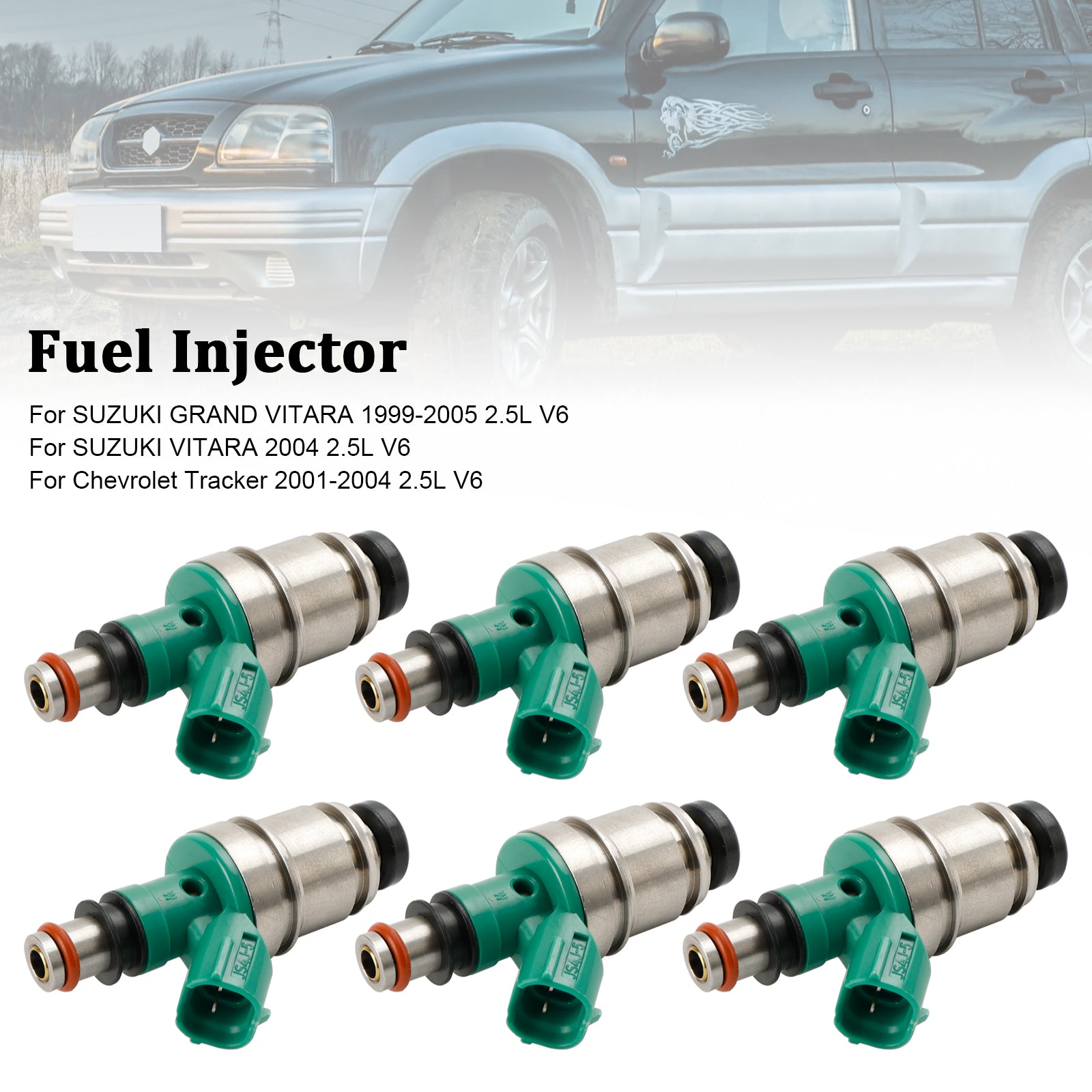 Injecteur de carburant 6 pièces, adapté à Suzuki Grand Vitara Tracker 2,5l JS4J-5