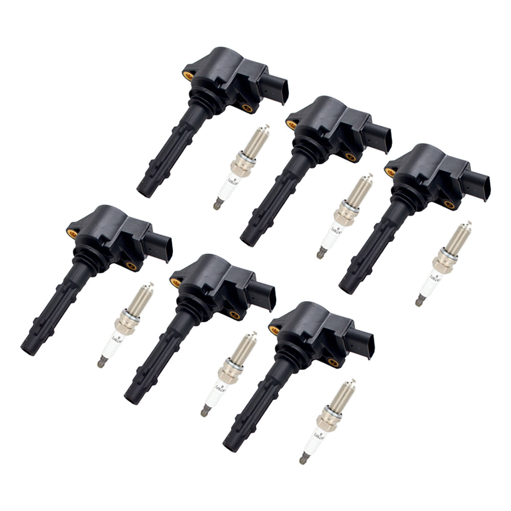 6x zapaľovacie cievky +zapaľovacie sviečky UF535 pre Mercedes-Benz C230 C300 ML350 R350