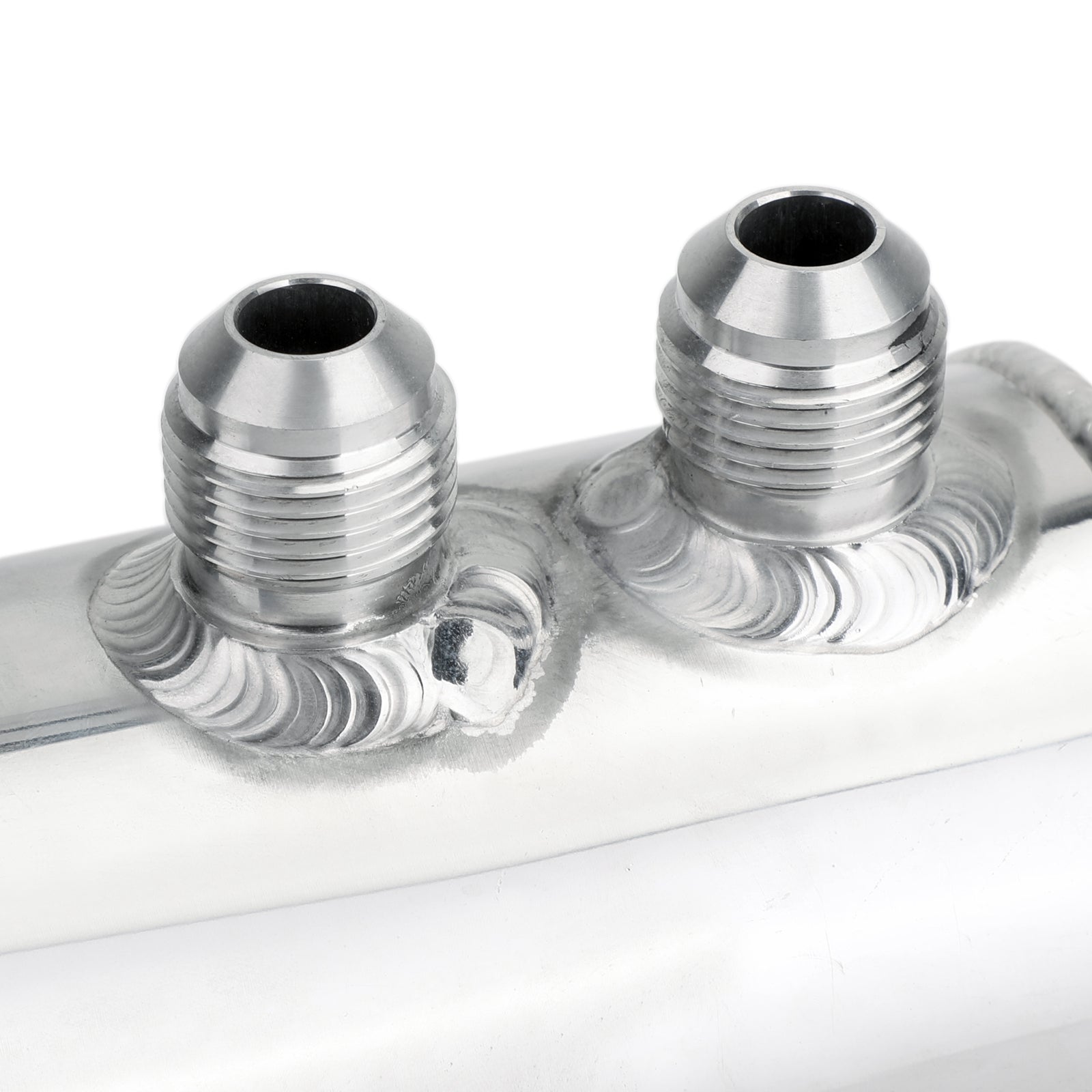 Récupérateur d'huile moteur à déflecteur en aluminium, 2x AN10, filtre de reniflard à double port, argent générique