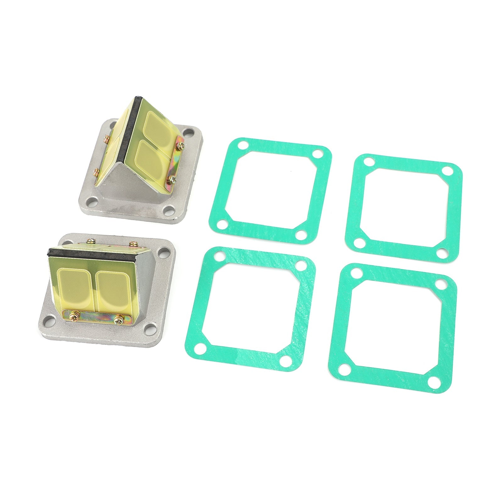 Reed Valve Cages + Reeds passer for Yamaha Banshee YFZ350 1987-2006 generisk