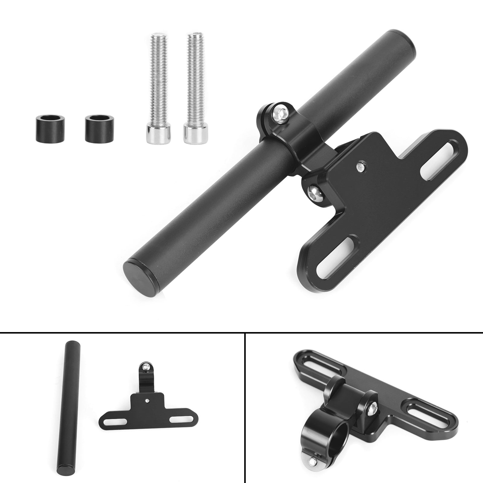 Telefonnavigeringsfäste GPS -förlängningsfästet 22mm för motorcykel Motorcykel Silver Generic