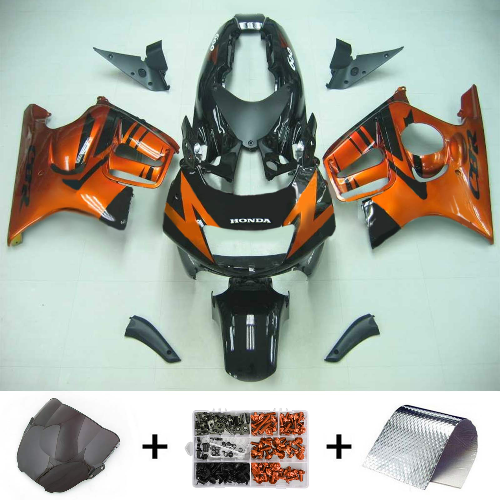 1995-1996 HONDA CBR600 F3 AMOTOPART KIT DE FAFORNAÇÃO DO BODIMENTO PLÁSTICO ABS #103