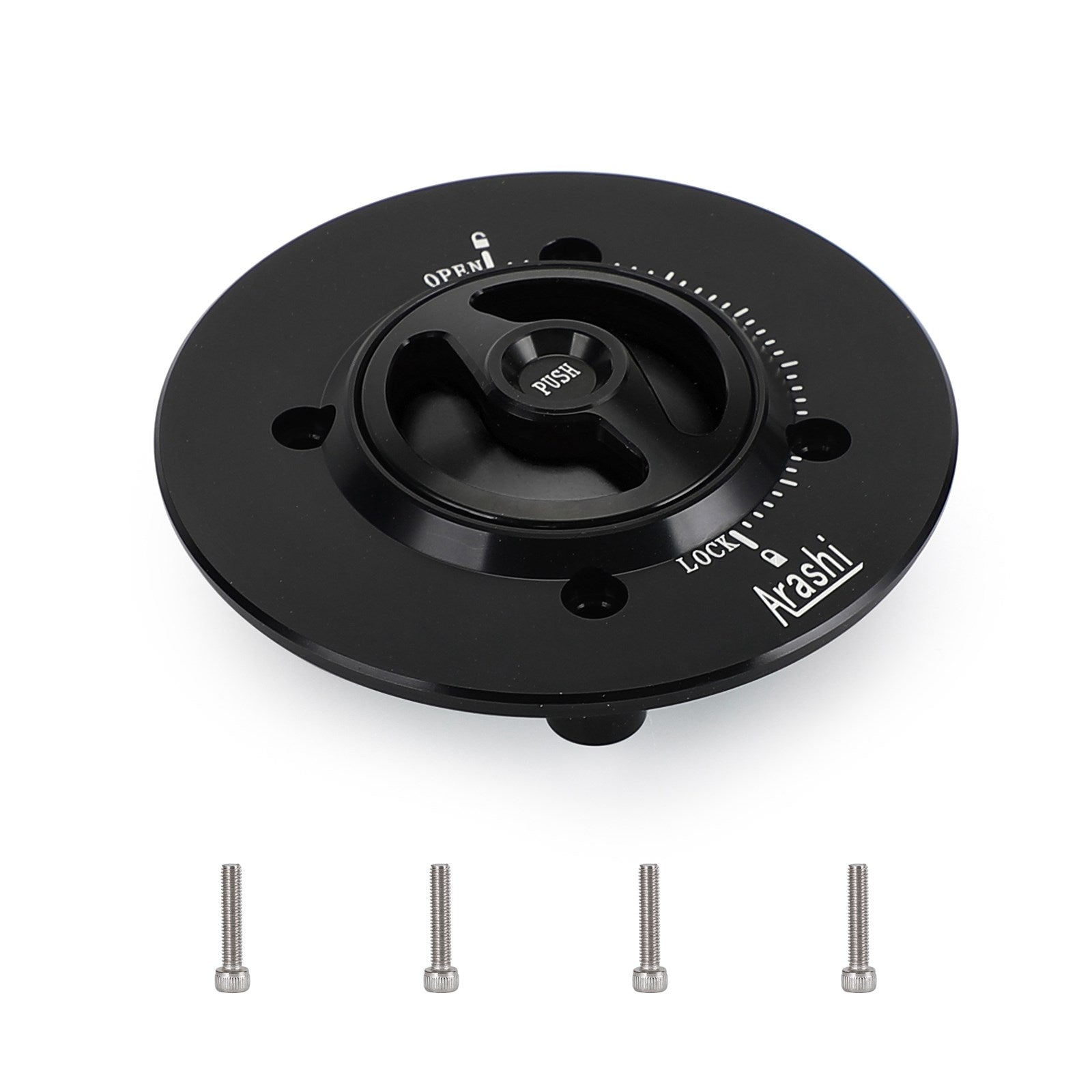 CNC Keyless Fuel Gas Tank Cap Black Fit For Kawasaki EX400 NINJA 400 2018-2019