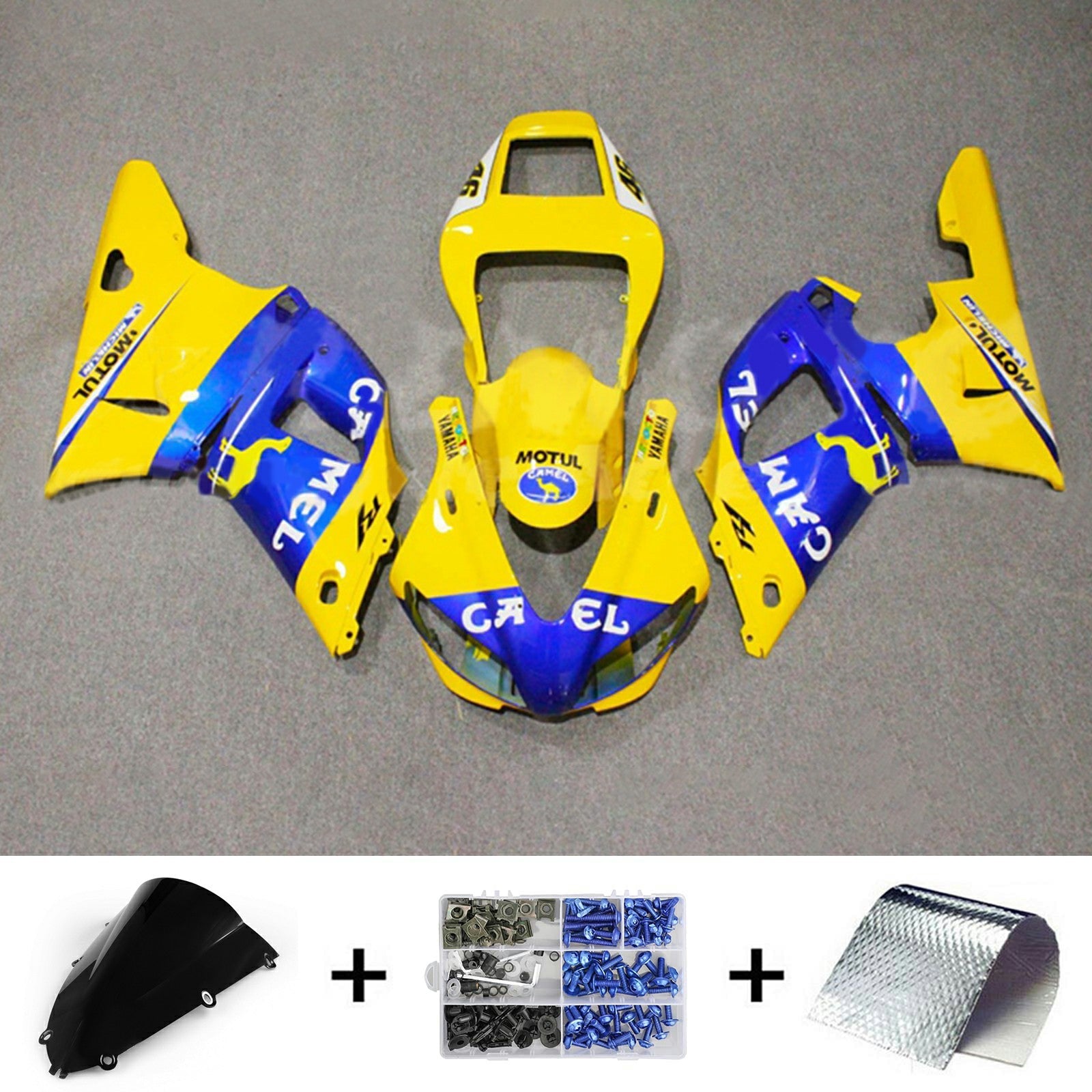 1998-1999 Yamaha Yzf 1000 R1 Kit de camence d'injection Bodywork Plastic Abs # 128