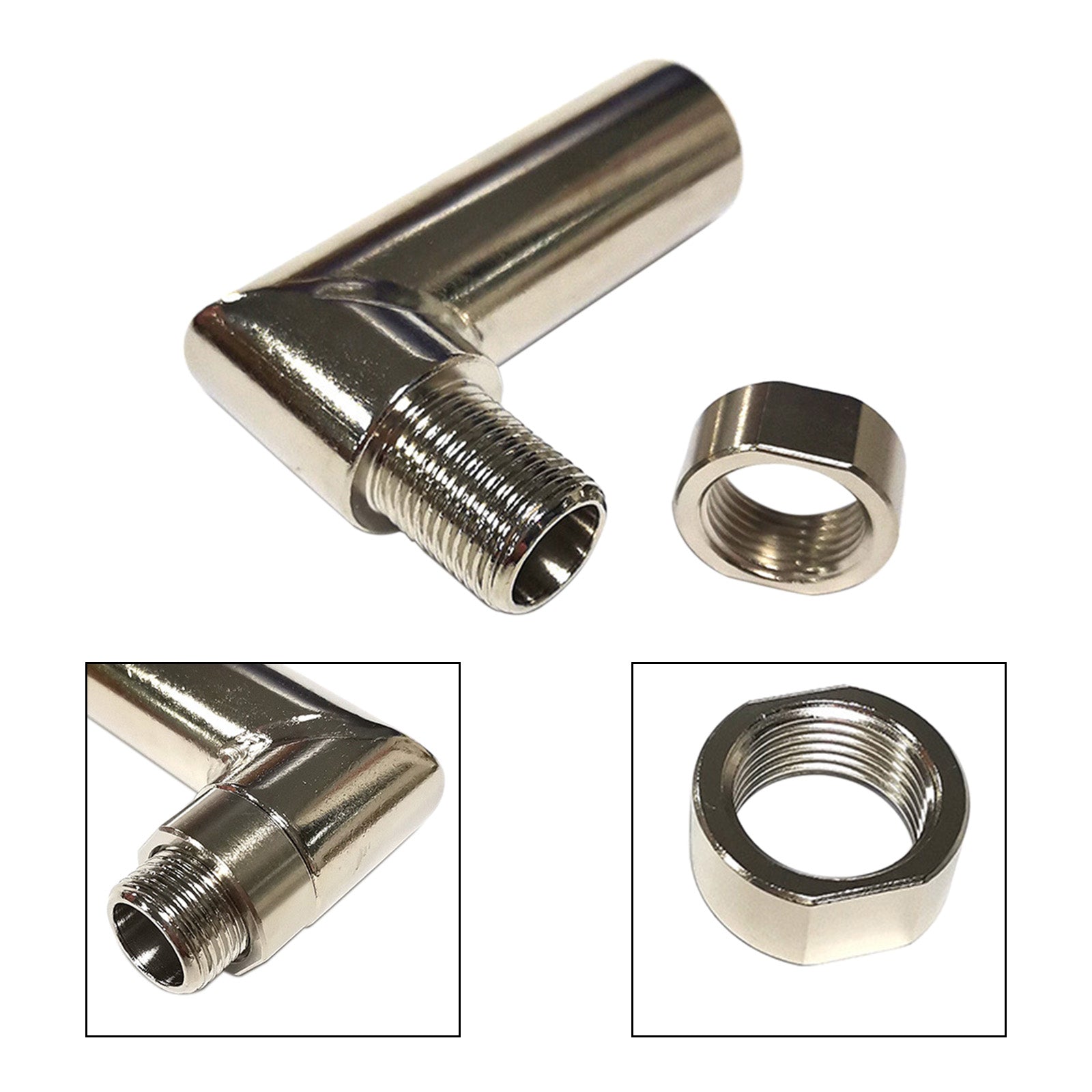 M18X1.5 O2 Oxygen distansens sensor Angled Förlängare 90 grader 02 Bung Extension Generic