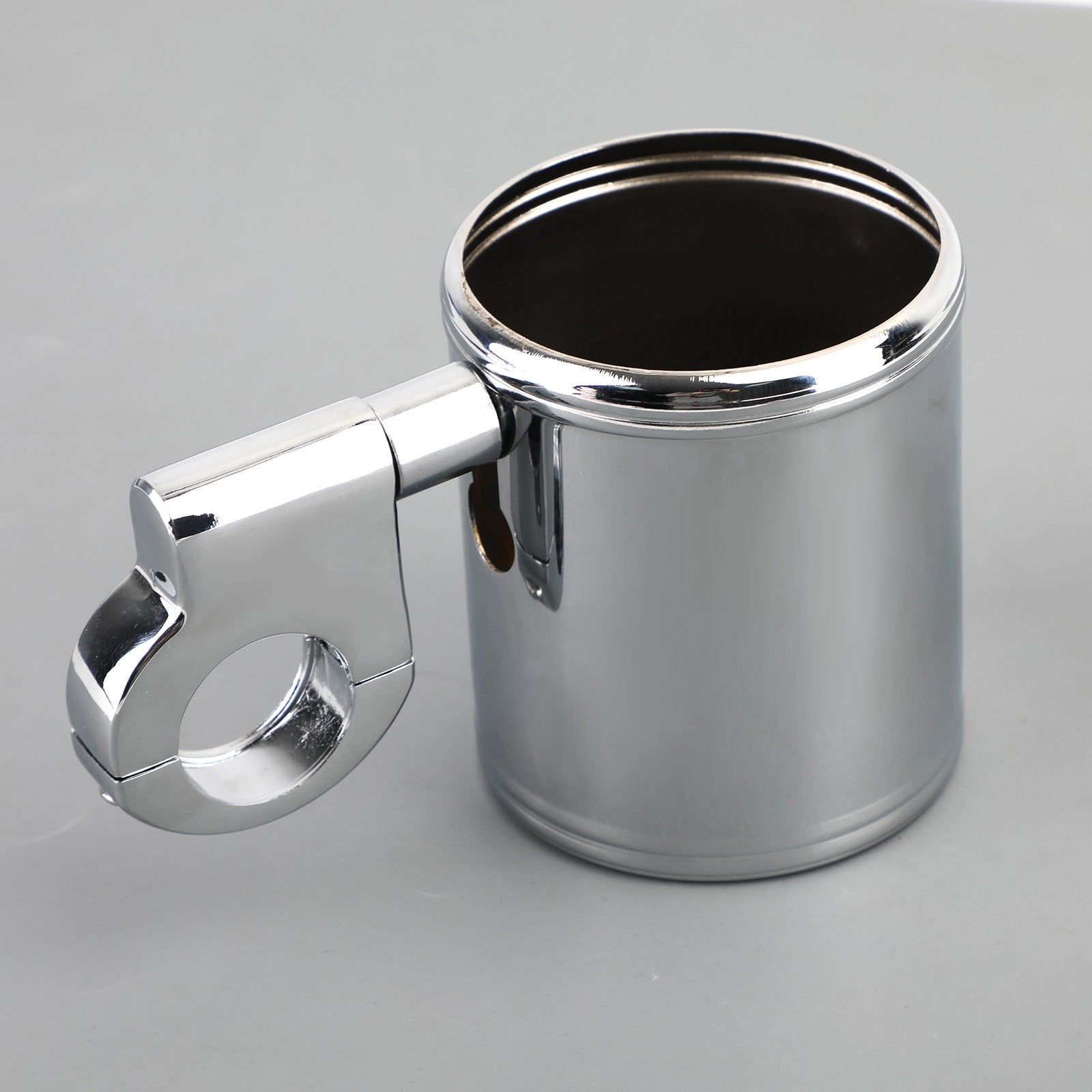 Krom mugghållare för motorcykel, ATV, passar för 7/8" 1" 1-1/4" Styre Universal Generisk