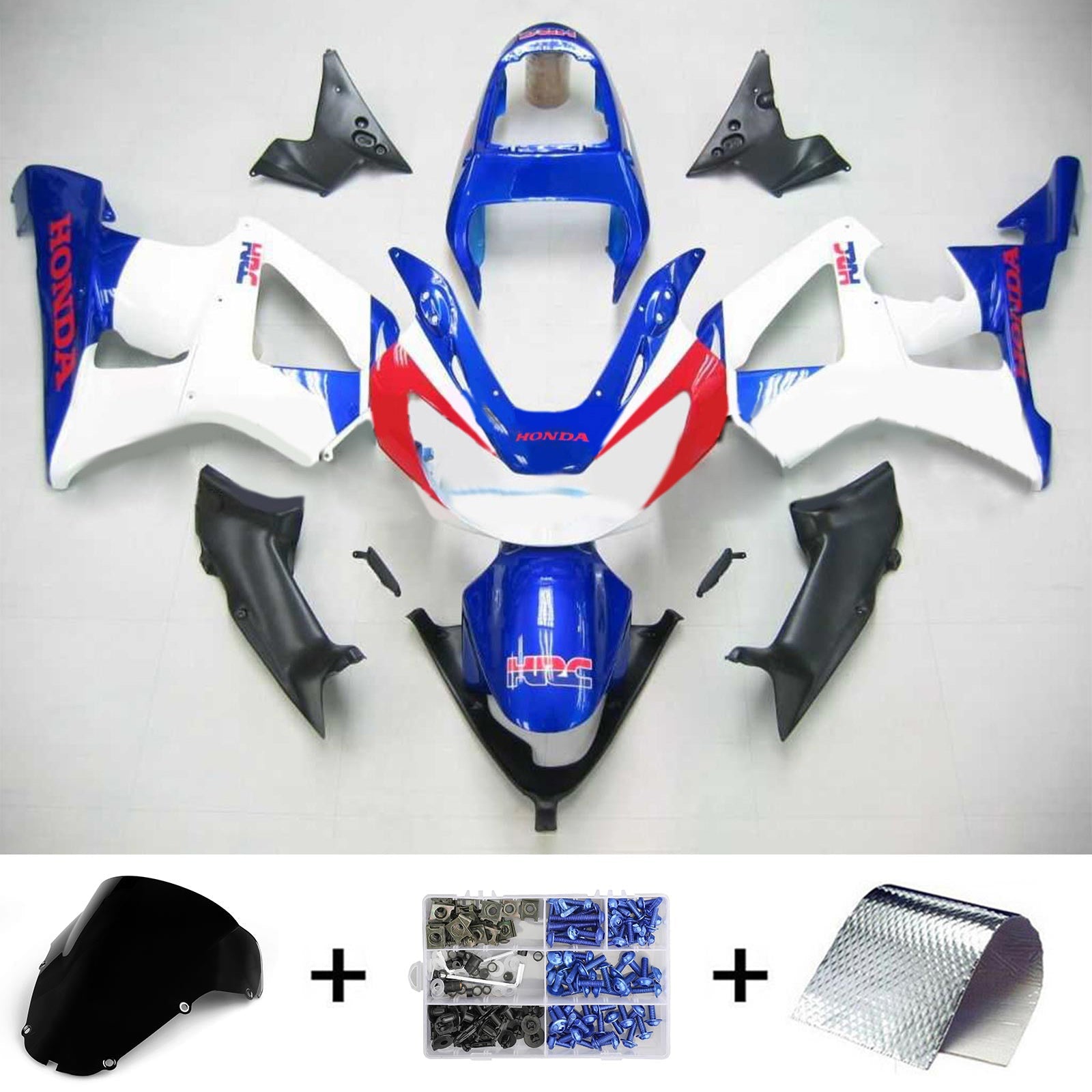 2000-2001 Honda CBR929RR Kit de carénage d'injection Amotopart carrosserie plastique ABS #109