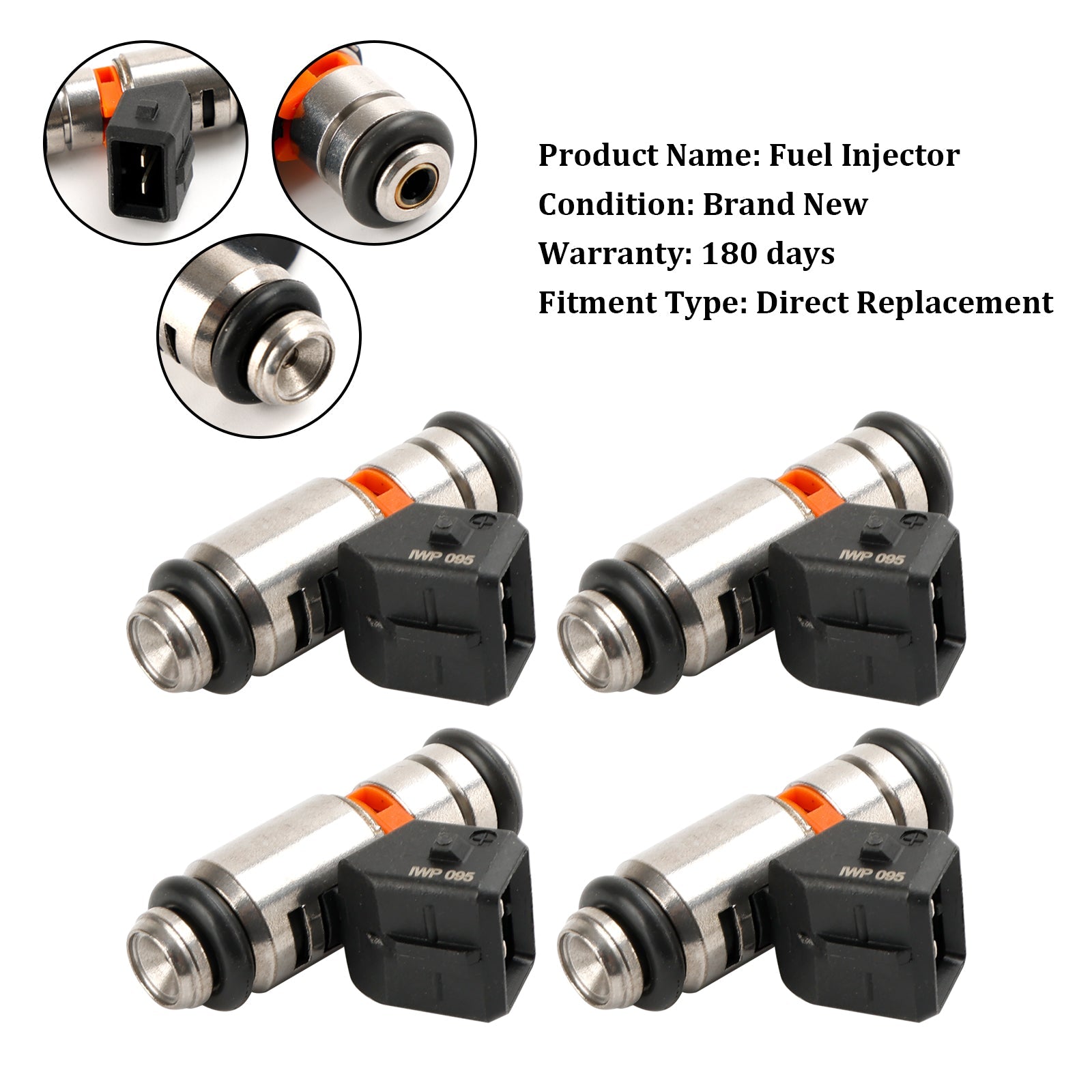 Injecteur de carburant IWP095, 4 pièces, pour Fiat Punto 1,4 l 2007 – 2009, pour Fiat Palio 1,6 l