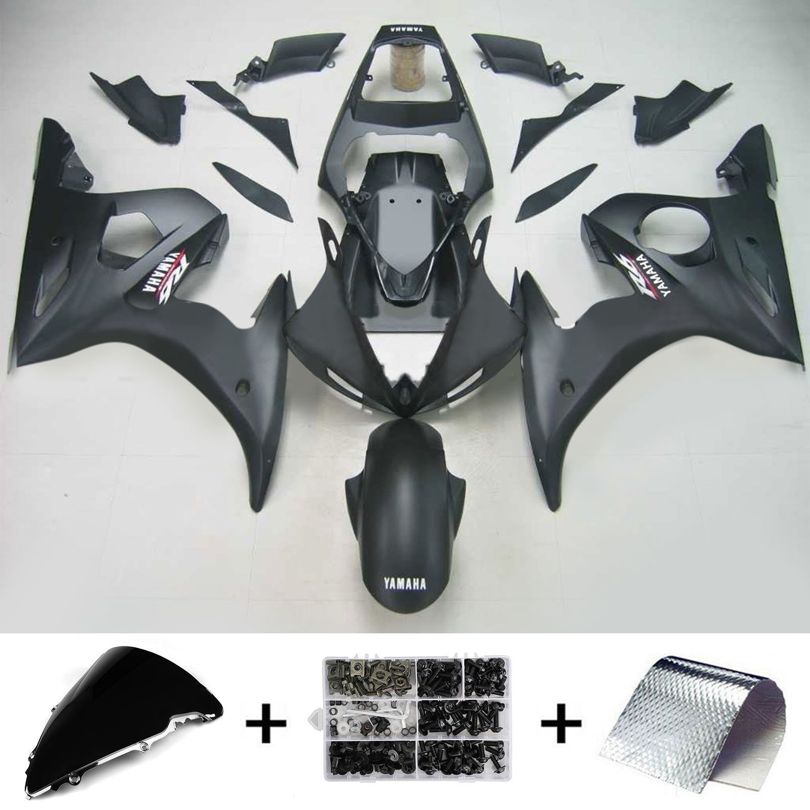 2003-2004 Yamaha YZF 600 R6 2006-2009 R6S AMOTOPT INJECÇÃO KIT BODYWORK ABS #125