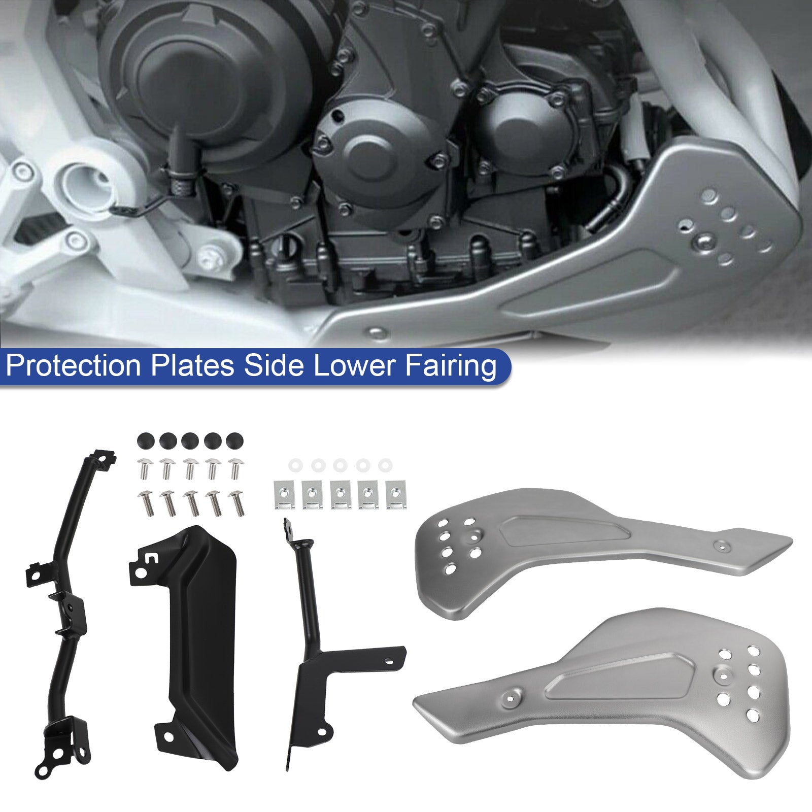 2021 Trident 660 Nedre motor Magebeskyttelsesplater Side Fairing Generic