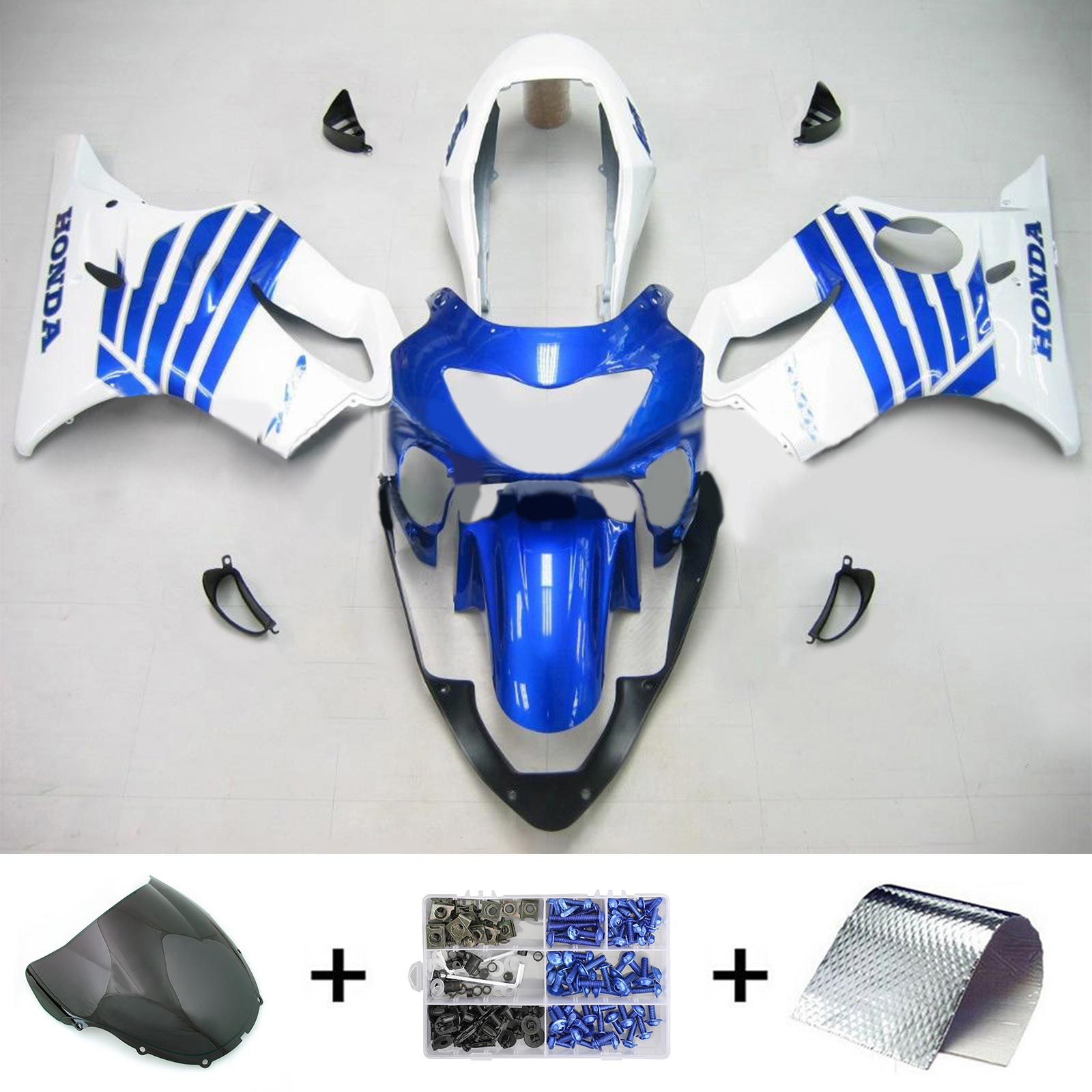 1999-2000 Honda CBR600F4 Kit de carénage d'injection Amotopart carrosserie plastique ABS #112