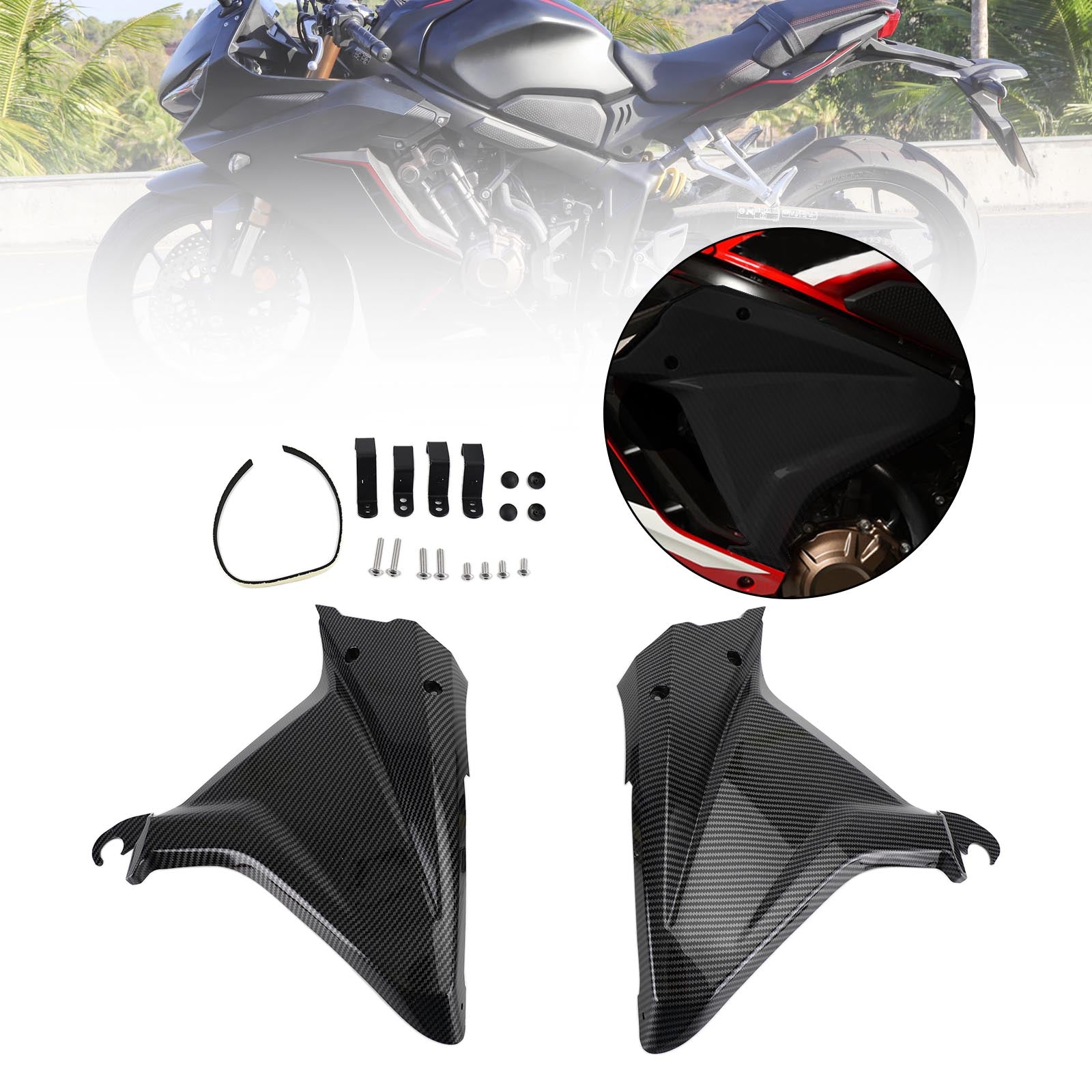 2019-2021 Honda CBR650R Panneaux de couverture de cadre latéral Trim Cawings Cowls