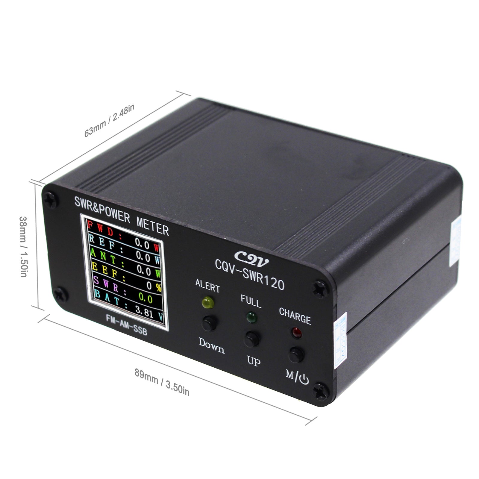 1,8 MHz-54 MHz staande golfmeter 240 * 240 Full Color LCD-scherm Vermogensmeter
