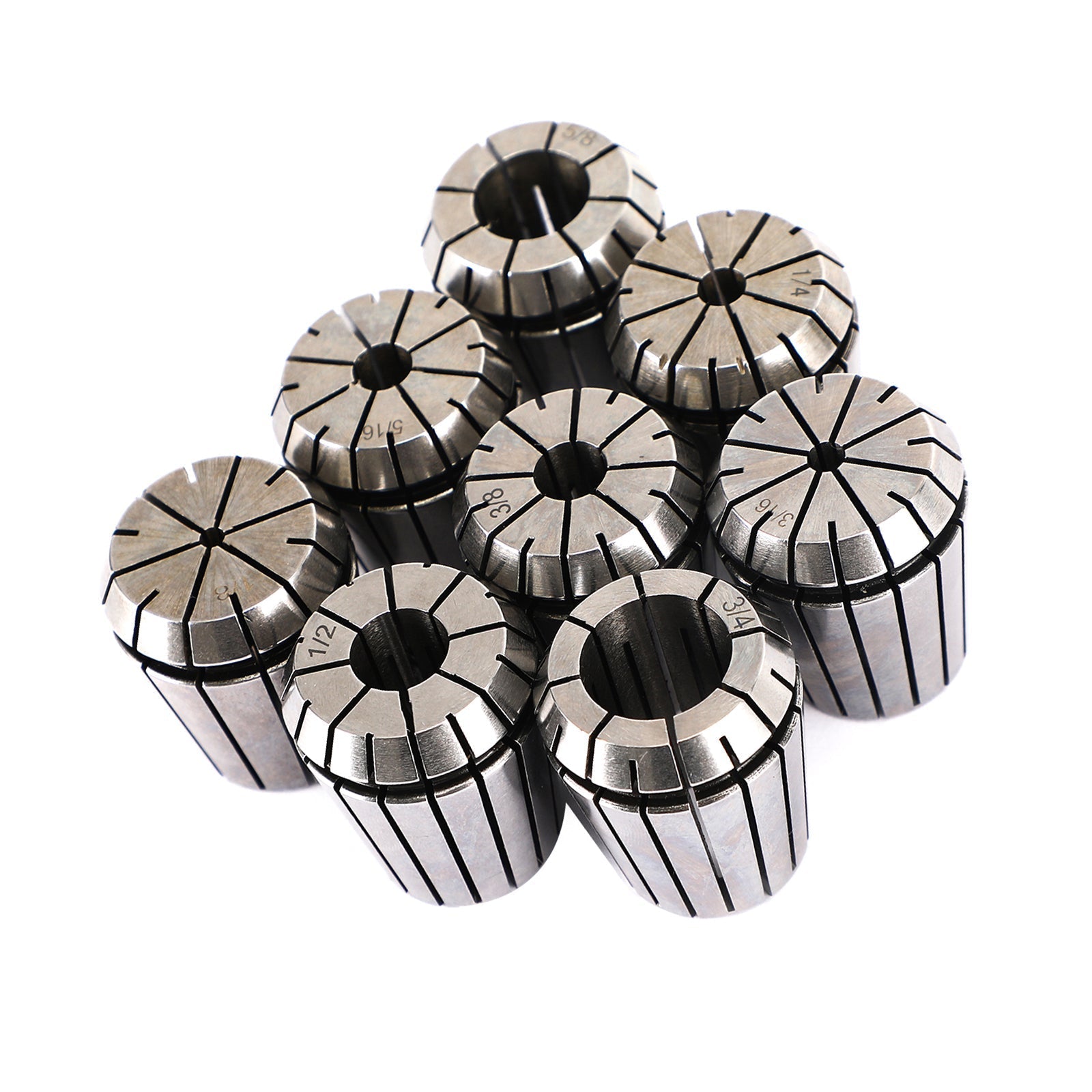 8pcs ER32 Spring Collet Set for CNC Milling Lathe Tool Graving Machine Steel