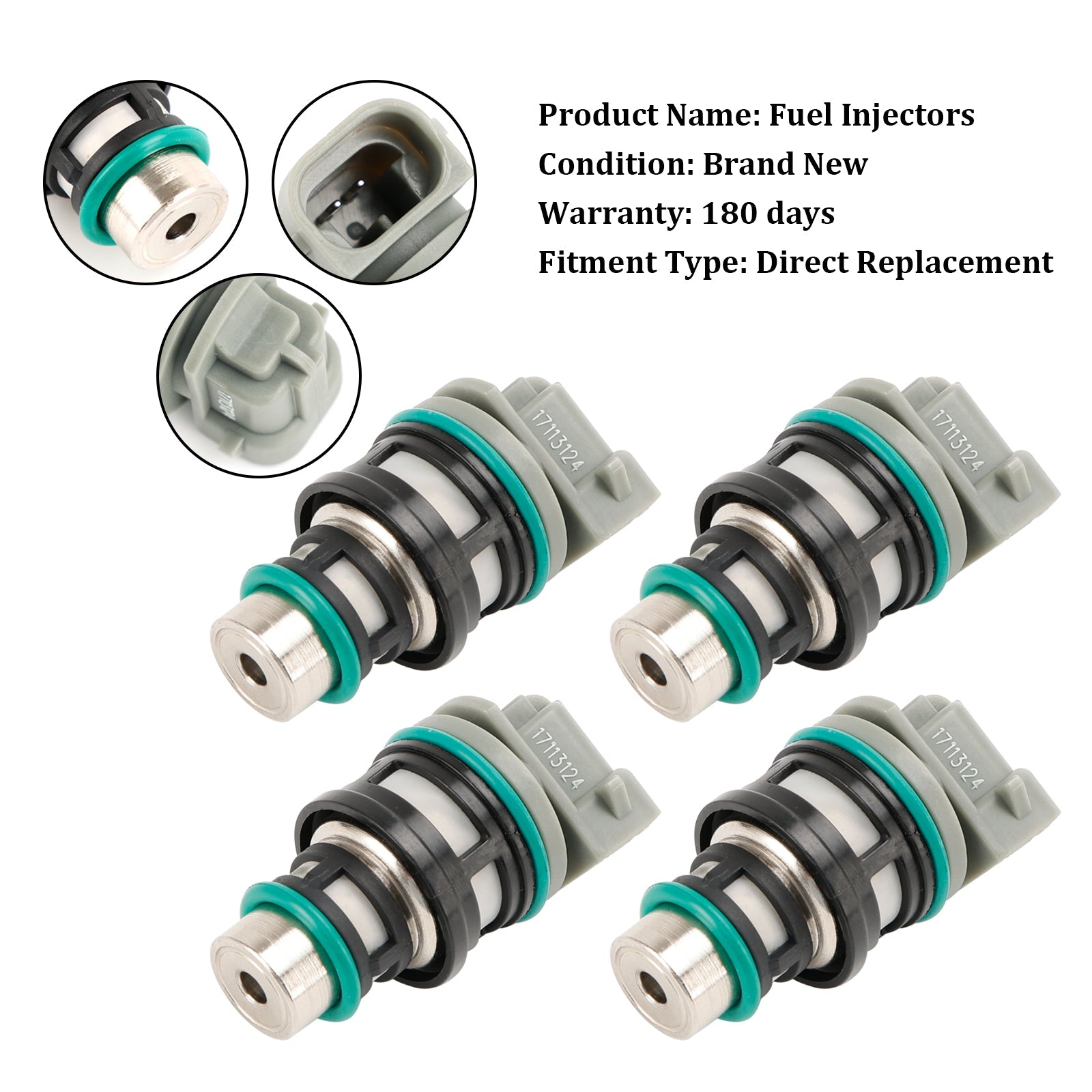 4 Stuks Brandstof Injectoren 17113124 Fit Chevy Fit Buick Pontiac 2.2L 17113197