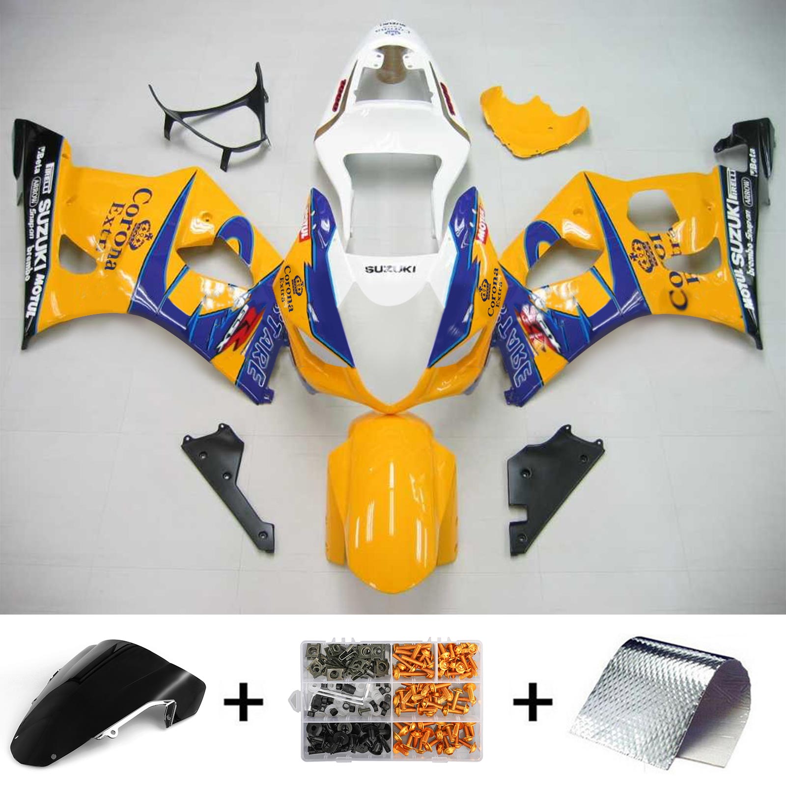 2003-2004 Suzuki GSXR1000 K3 Kit de carénage injection AMOTOPART BORDSWORD PLASTIQUE ABS # 102