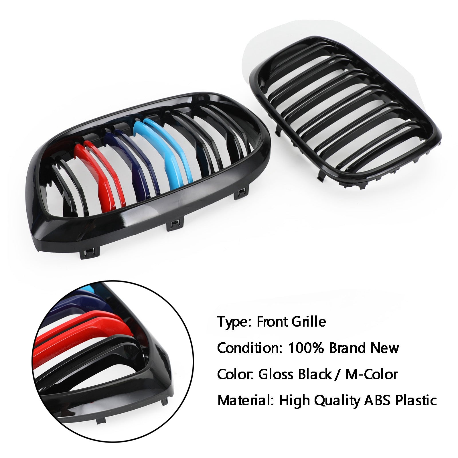 2018-2021 BMW X3 G01 X4 G02 Pair Kidney Grill Grille 51138469959 51138469960 51138091725 51138091726 générique