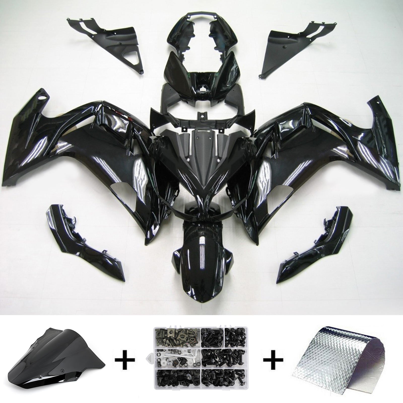 2012-2016 KAWASAKI ER6F NINJA650 AMOTOPART INJECTION FAIRING KIT BORDOWWORD PLAST ABS # 104