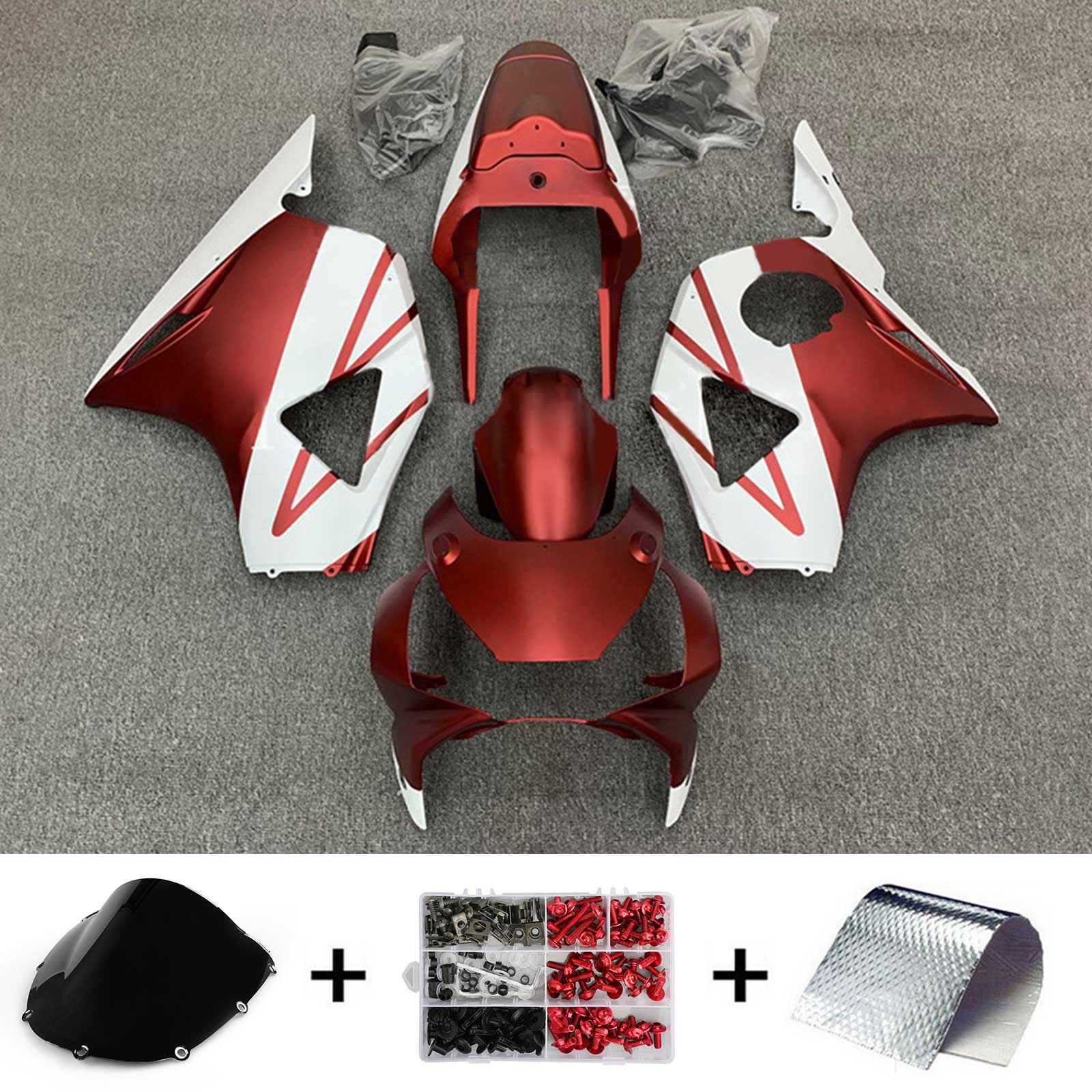 2002-2003 Honda CBR954 Kit de carenado de inyección Carrocería Plástico ABS#115