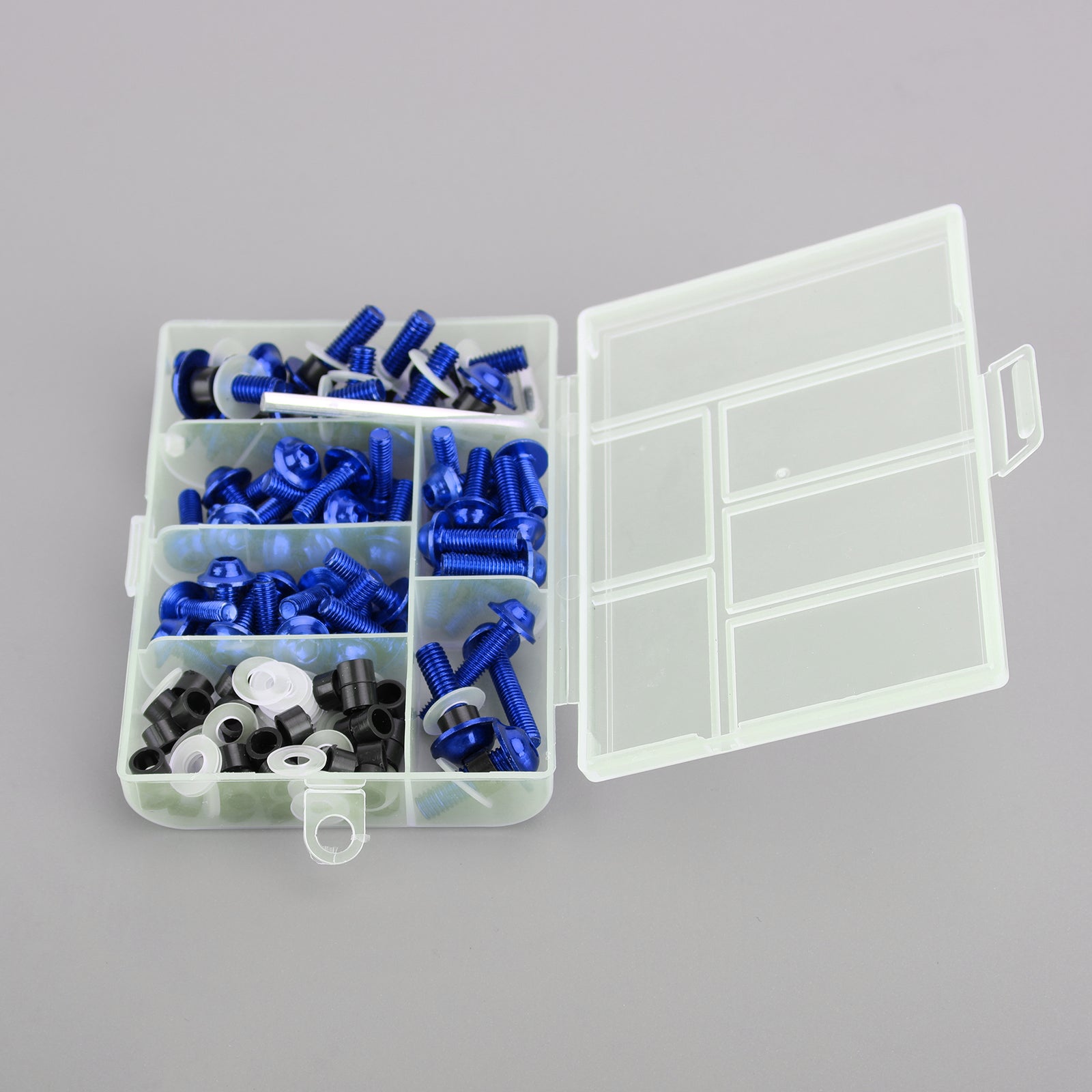 158pcs moto-cistner bleu kit de vis à vis de pare-brise
