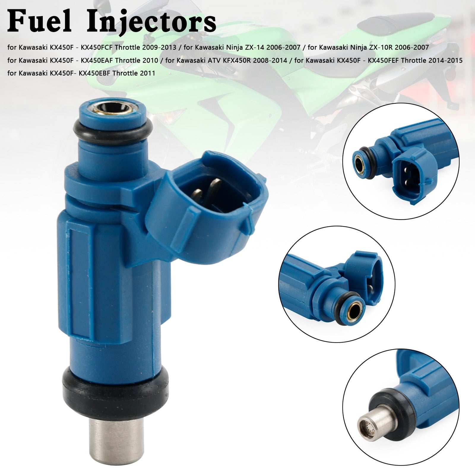 EAT286 49033-0010 Injecteur de Carburant pour Kawasaki Ninja ZX-14 ZX-10R KX450F