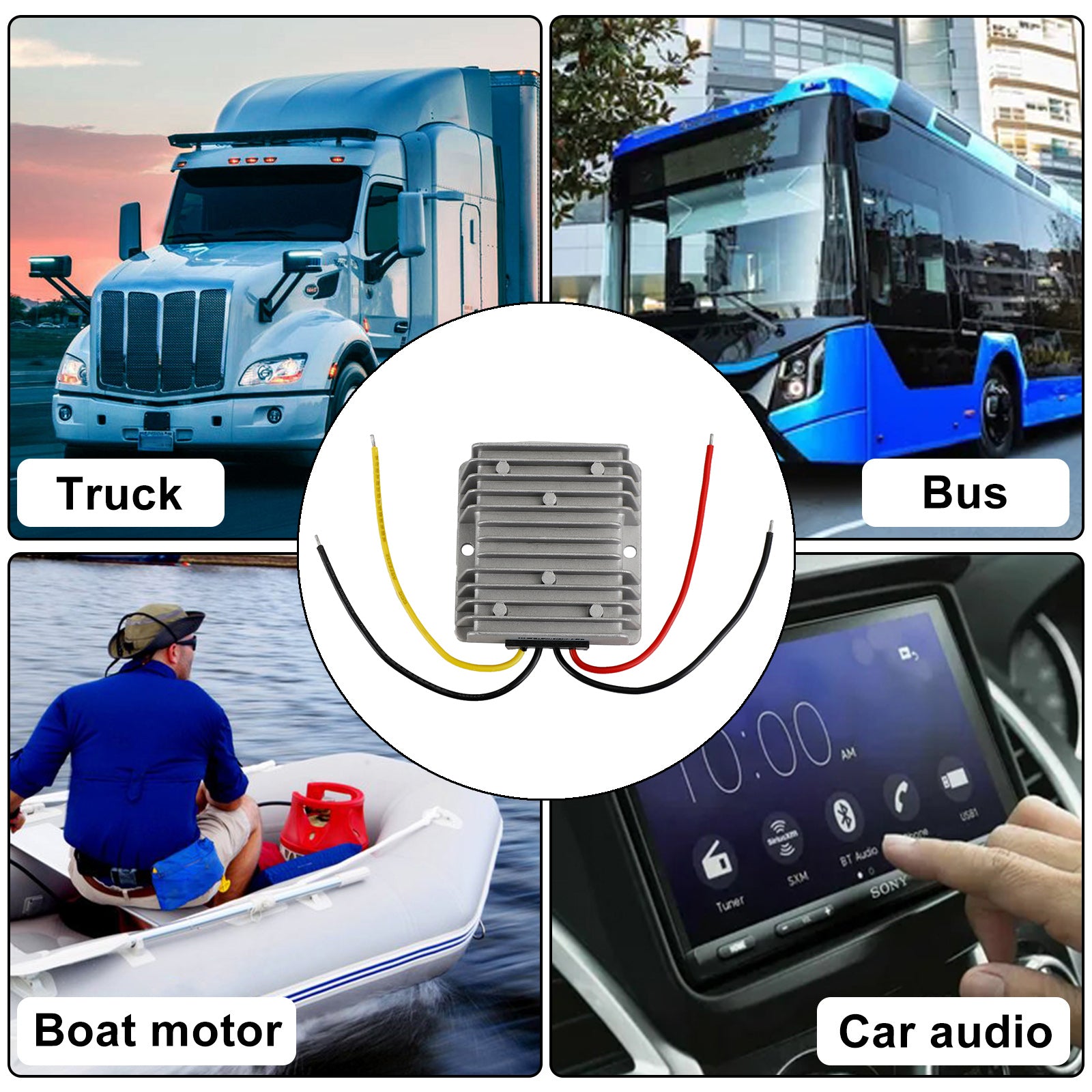DC-DC 12/24V-48V 5A 240W Step Up Car Fuente de alimentación Convertidor Regulador Impermeable