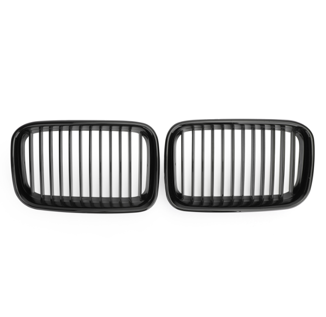 Pair Grille de capuche de capuche de sport rénal noir brillant pour 1992-1996 BMW E36 318I 325I