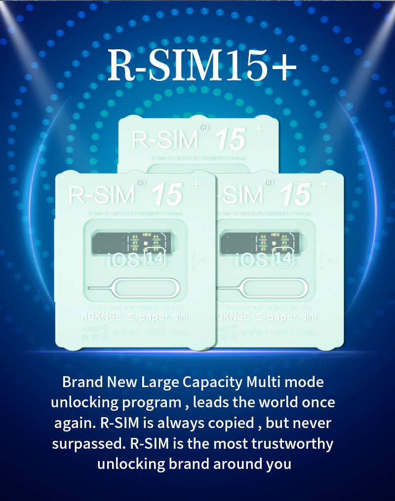 Upgrade RSIM-15+ 15 Nano Unlock Card for iPhone 13 Pro 12 Pro Max X Max 8 iOS15