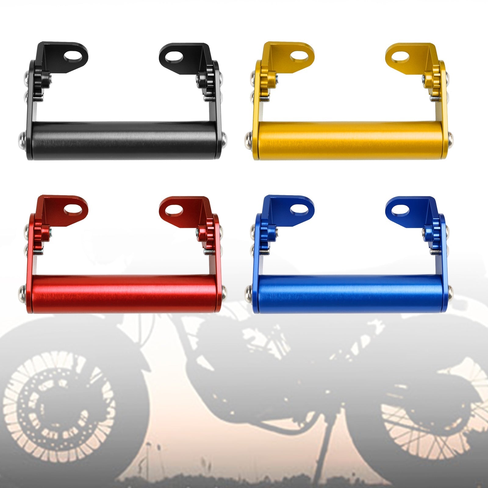 Suporte de navegação por telefone, suporte de extensão GPS 22mm para motocicleta de motocicleta vermelha