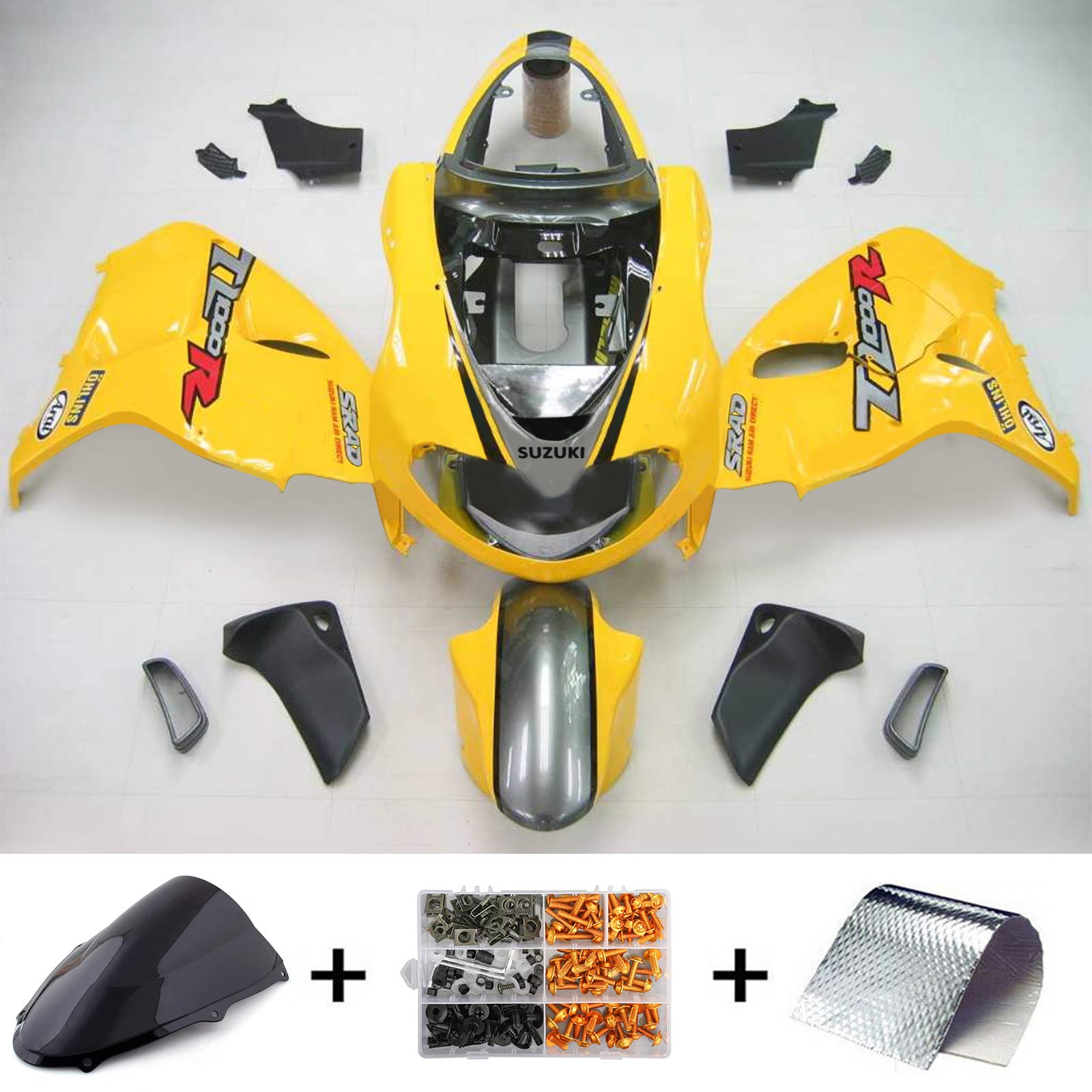 1998-2003 Suzuki TL1000R Amotopart Injeksjon Fairing Kit Bodywork Plast Abs #113