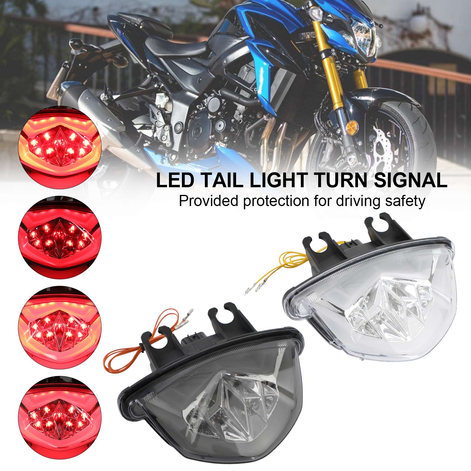 LED-svansljus bländsignal för Suzuki GSXS 1000 F GSX-S 750 Z 2017-2021 Generic