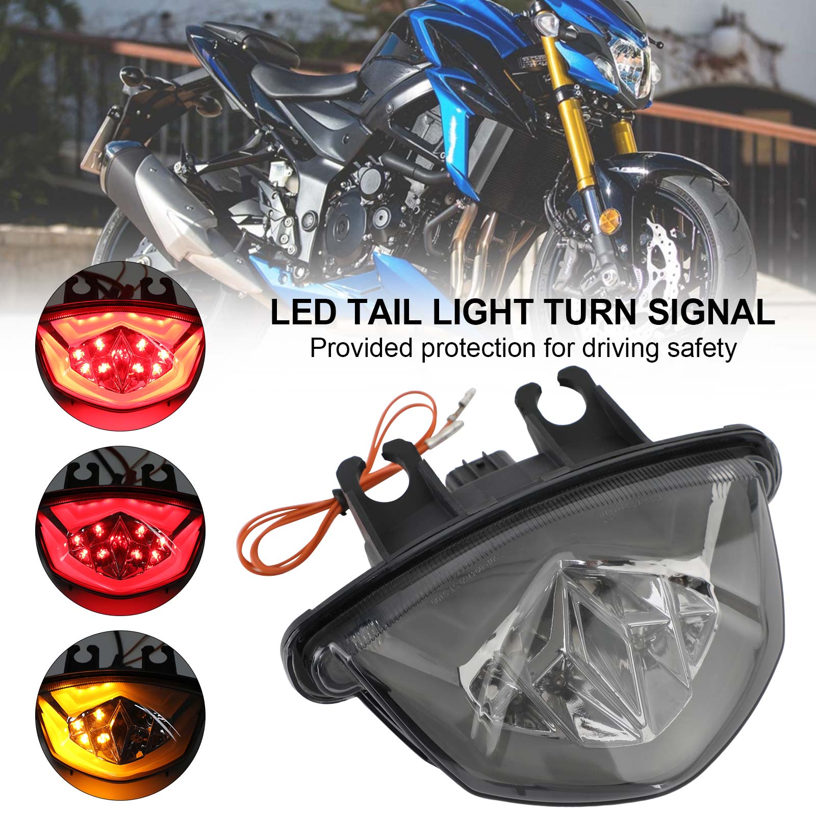 LED-svansljus bländsignal för Suzuki GSXS 1000 F GSX-S 750 Z 2017-2021 Generic
