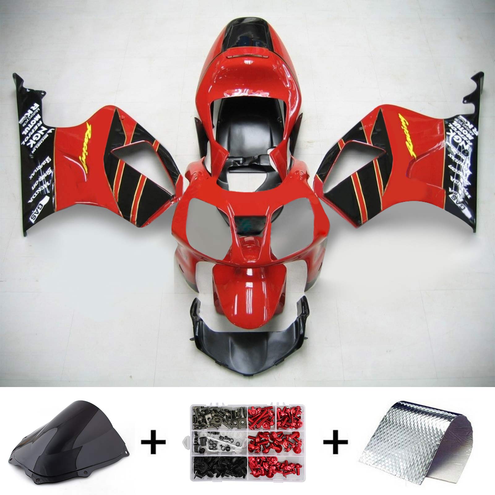 2000-2006 Honda VTR1000 RC51 Amotopart Injection Fairing Kit Bodywork Plastic Abs # 109