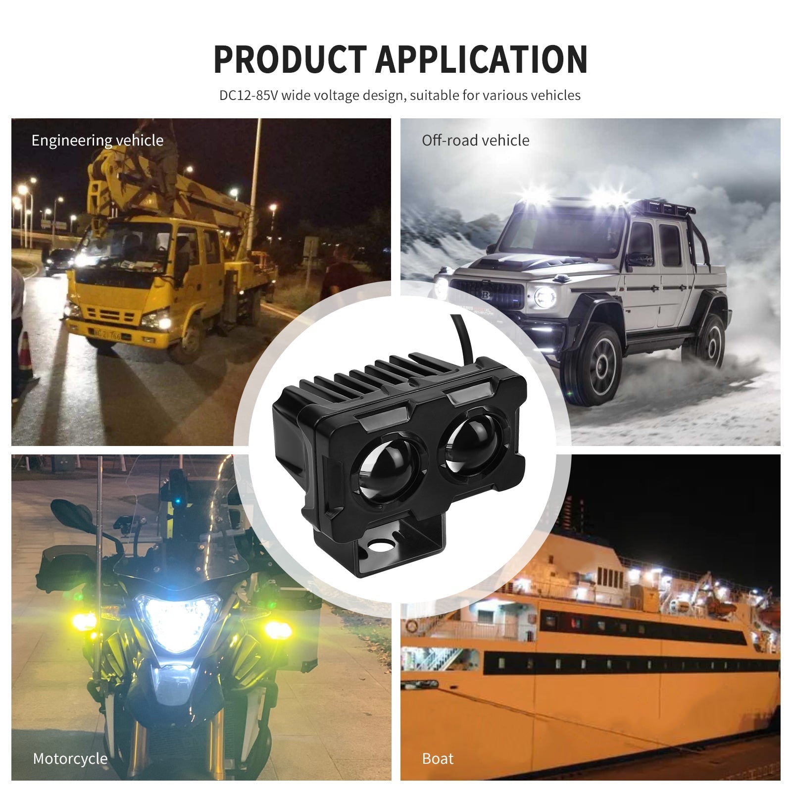 Led Electric Motobike Scooter Ultra Bright Waterproof Headlight Motorcycle Light Generic