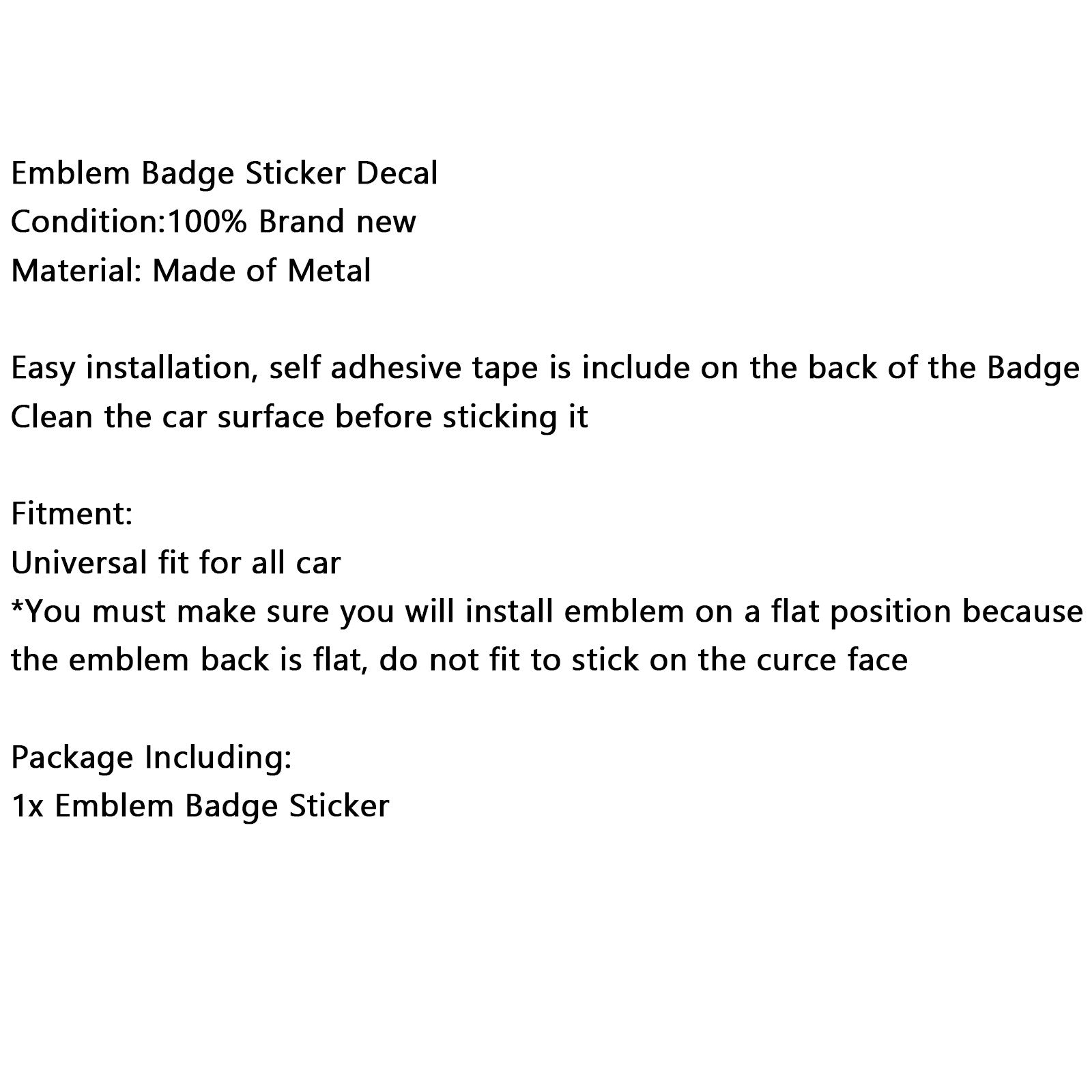 V6T Emblem Badge Fit för Audi A1 A3 A4 A5 A6 A7 Q3 Q5 Q7 S6 S7 S8 S4 SQ5 Red Generic