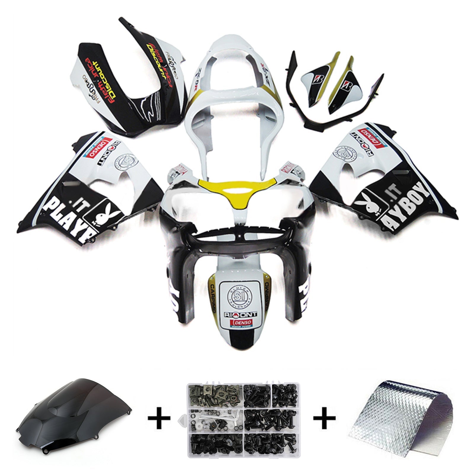 2002-2003 Kawasaki ZX9R Kit de carenado de inyección Carrocería Plástico ABS # 131
