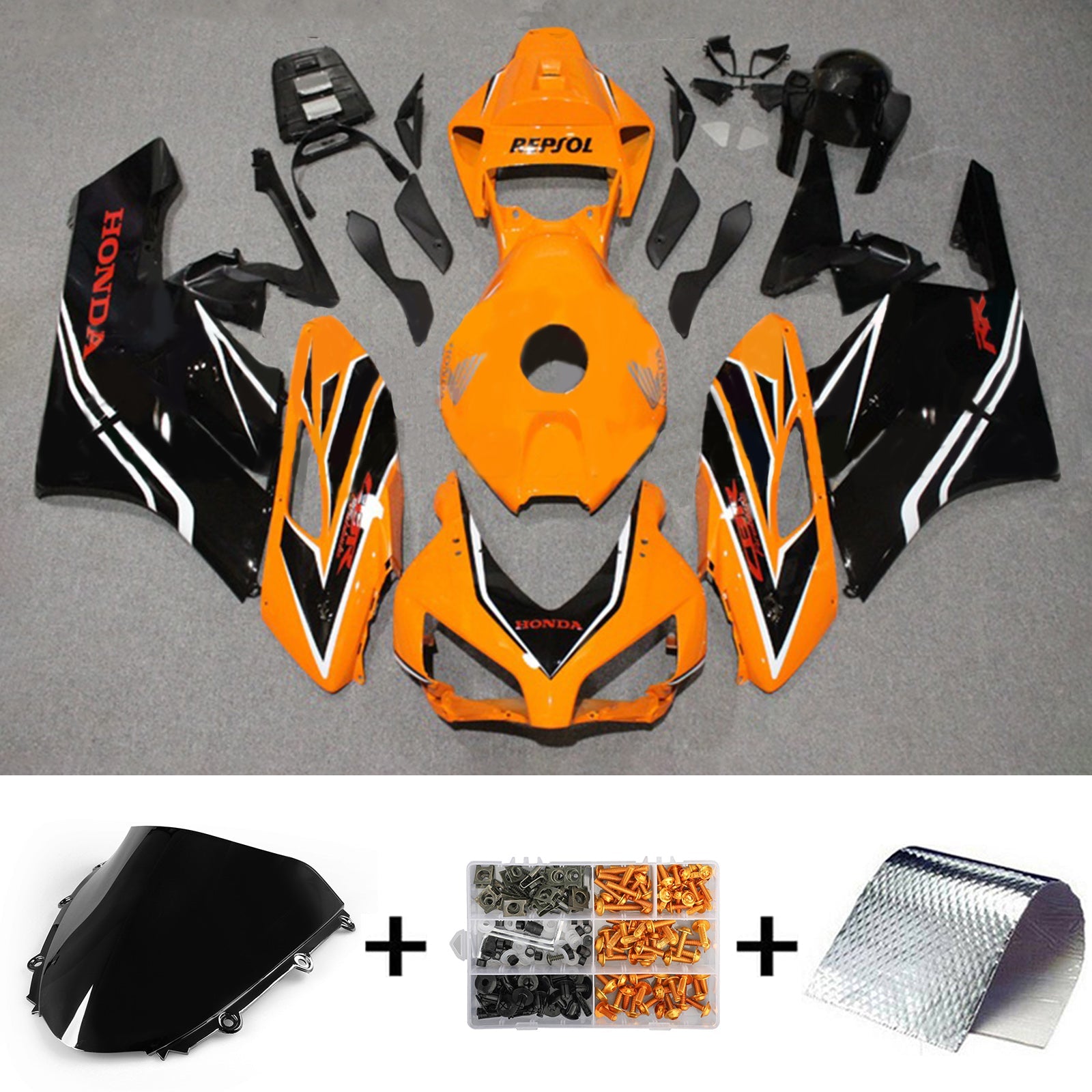 2004-2005 Honda CBR1000RR Kit de carénage carrosserie plastique ABS