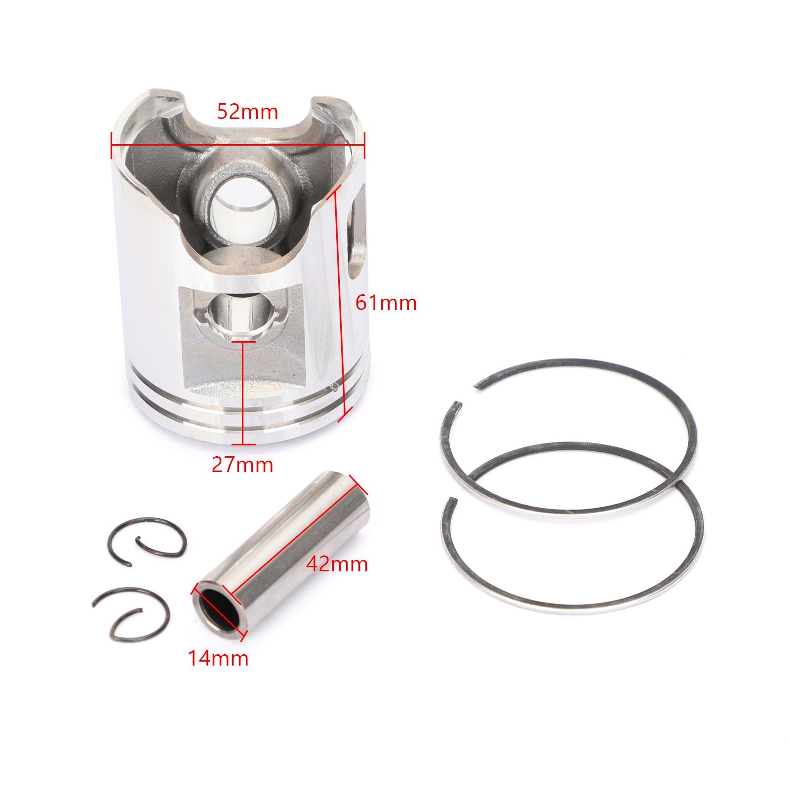 Jeu de segments d'axe de Piston STD/+0.25/+0.50/+0.75/+1.00, taille d'alésage adapté pour Yamaha BWS Aerox Nitro NEOS Ovetto 100 1997-2003 générique