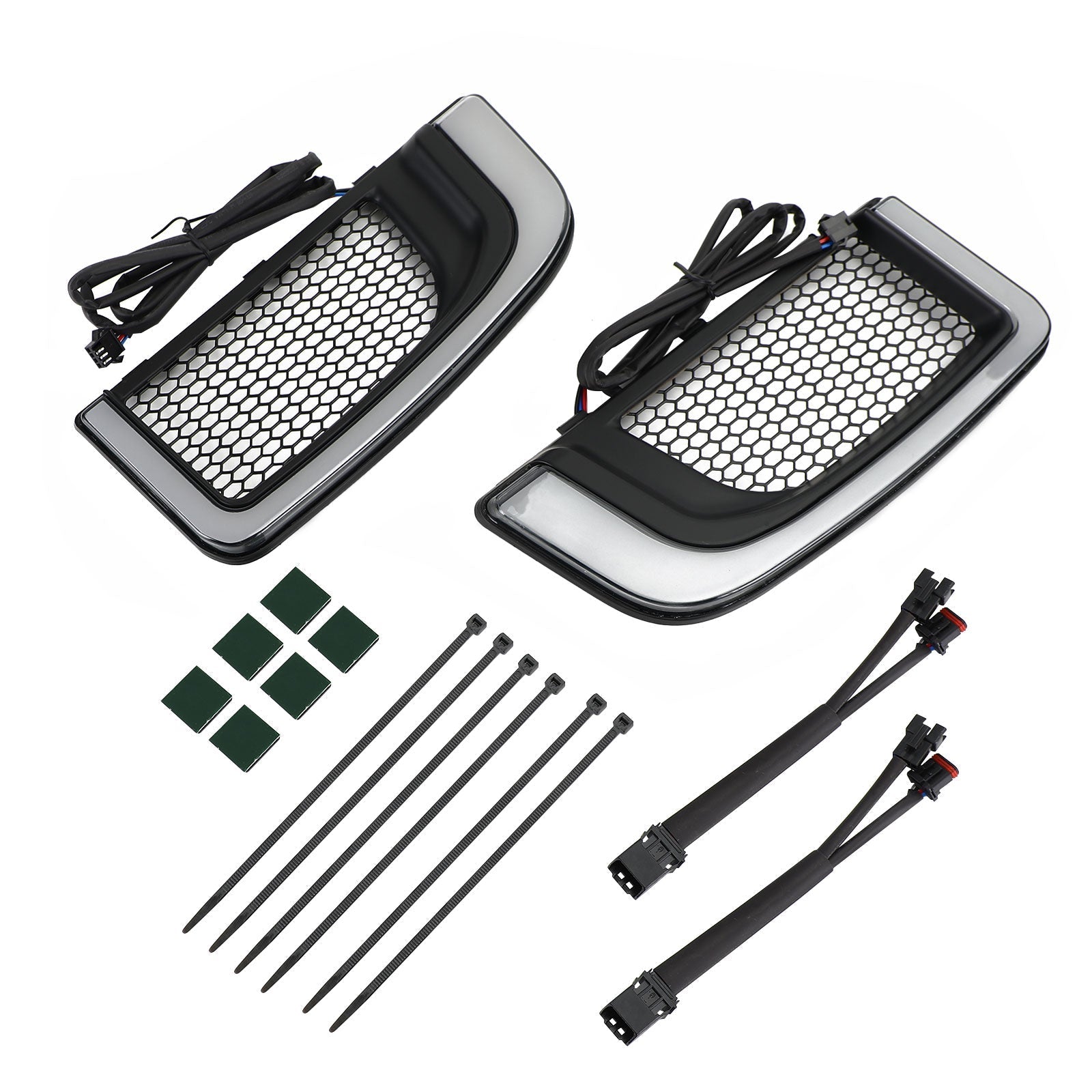 Tracer LED carenado inferior parrillas luces para Electra FLH/T Road Glide negro