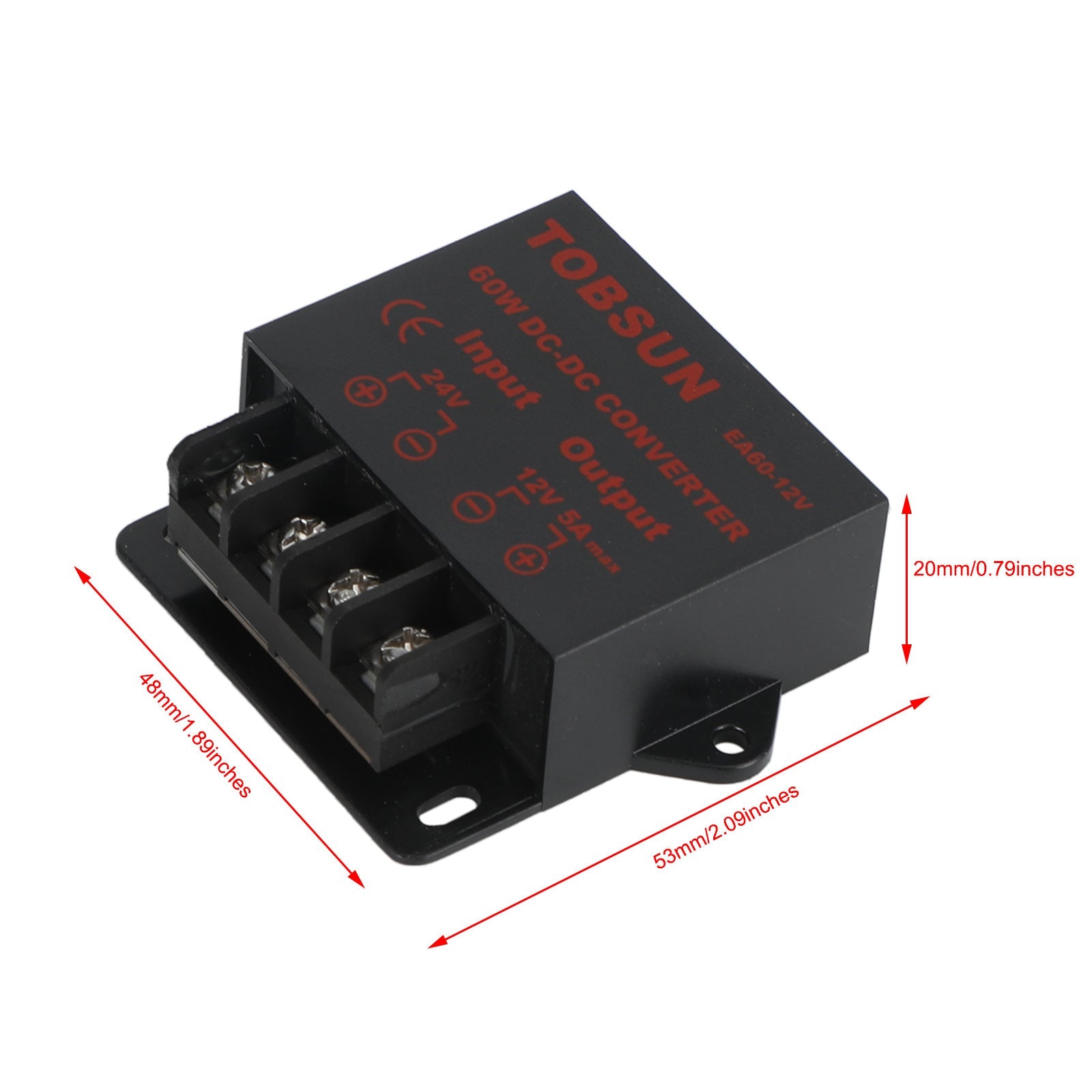 DC-spanningsregelaar Buck-converter DC 24V naar DC 12V 5A 60W Step Down Reducer